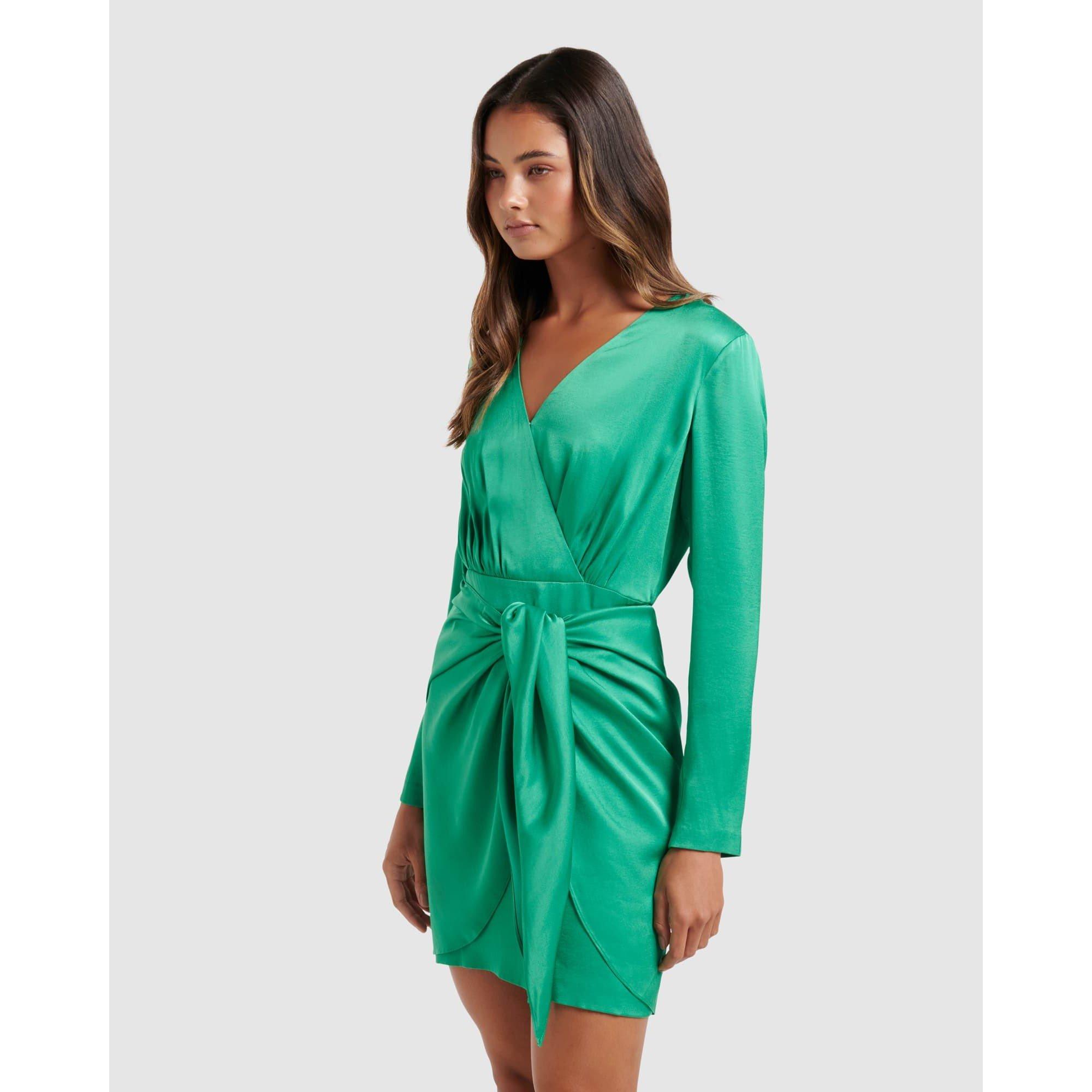 Shamrock - Forever New - Ava Satin Sarong Mini Dress - 4