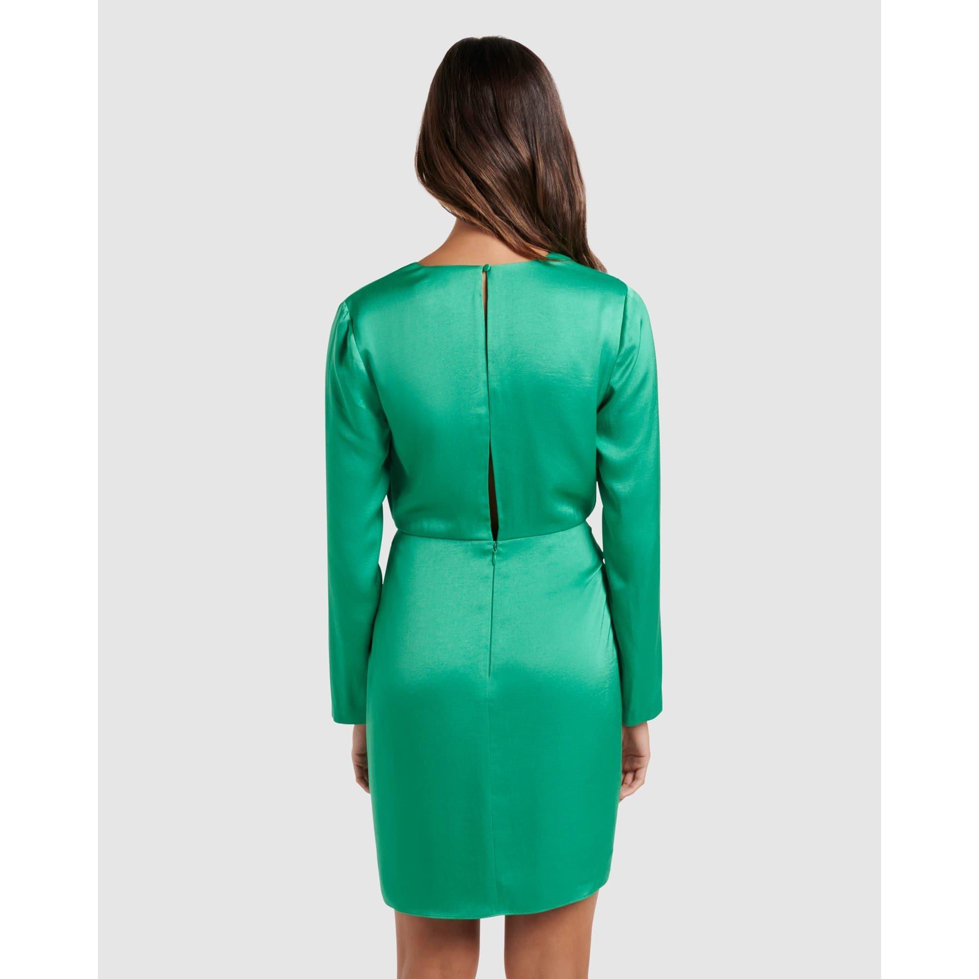 Shamrock - Forever New - Ava Satin Sarong Mini Dress - 5