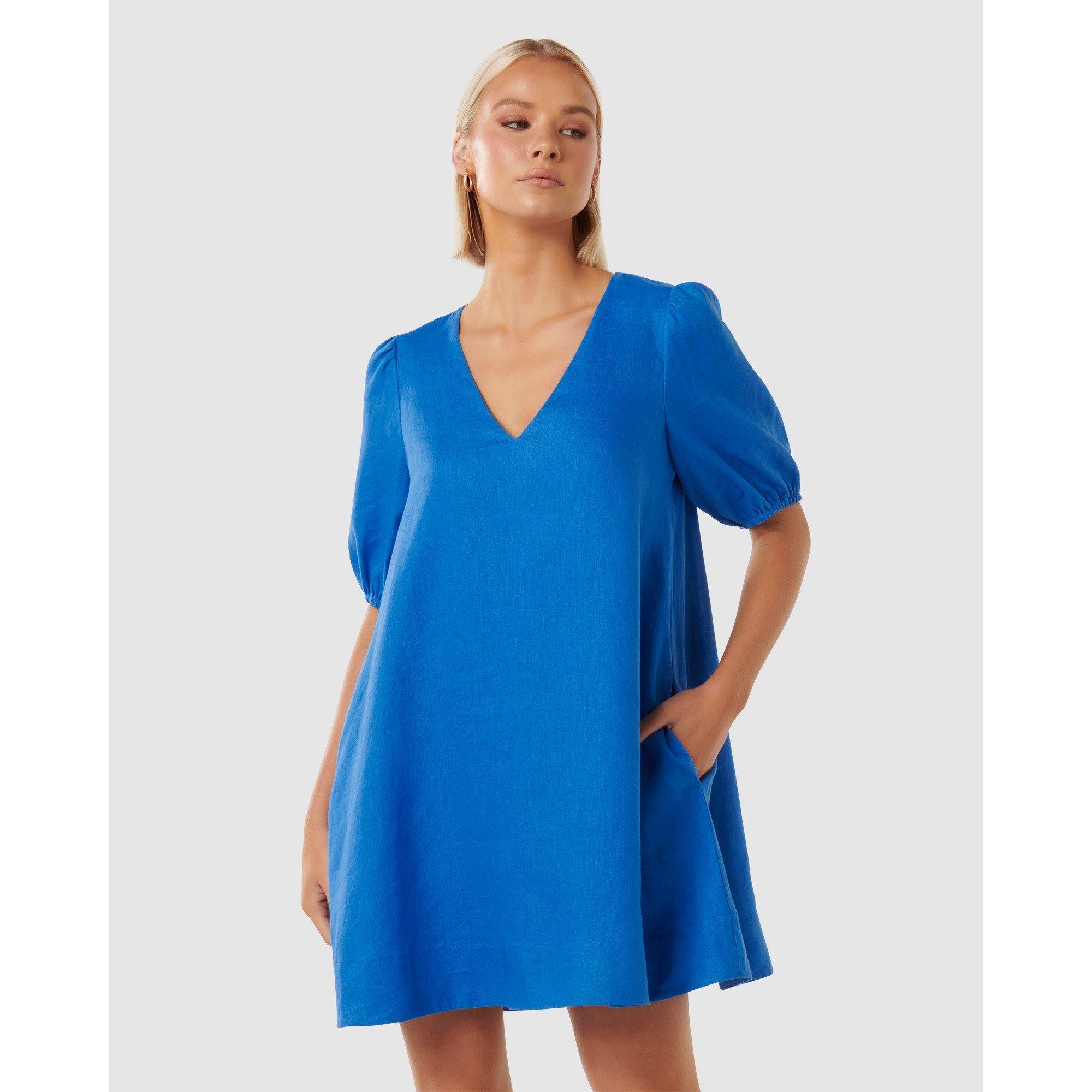 Blue Pigment - Forever New - Millie V Neck Swing Dress - 2