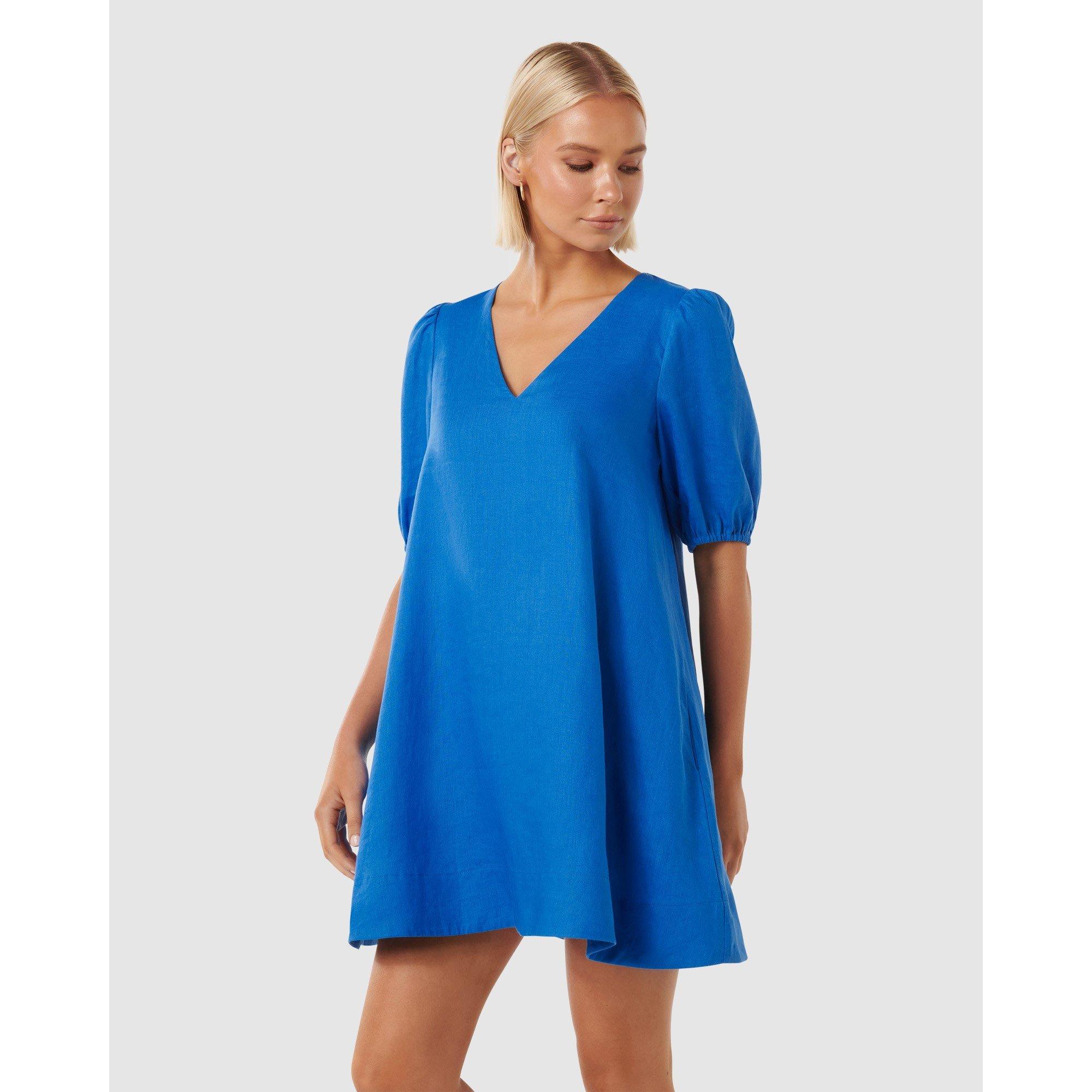 Blue Pigment - Forever New - Millie V Neck Swing Dress - 4
