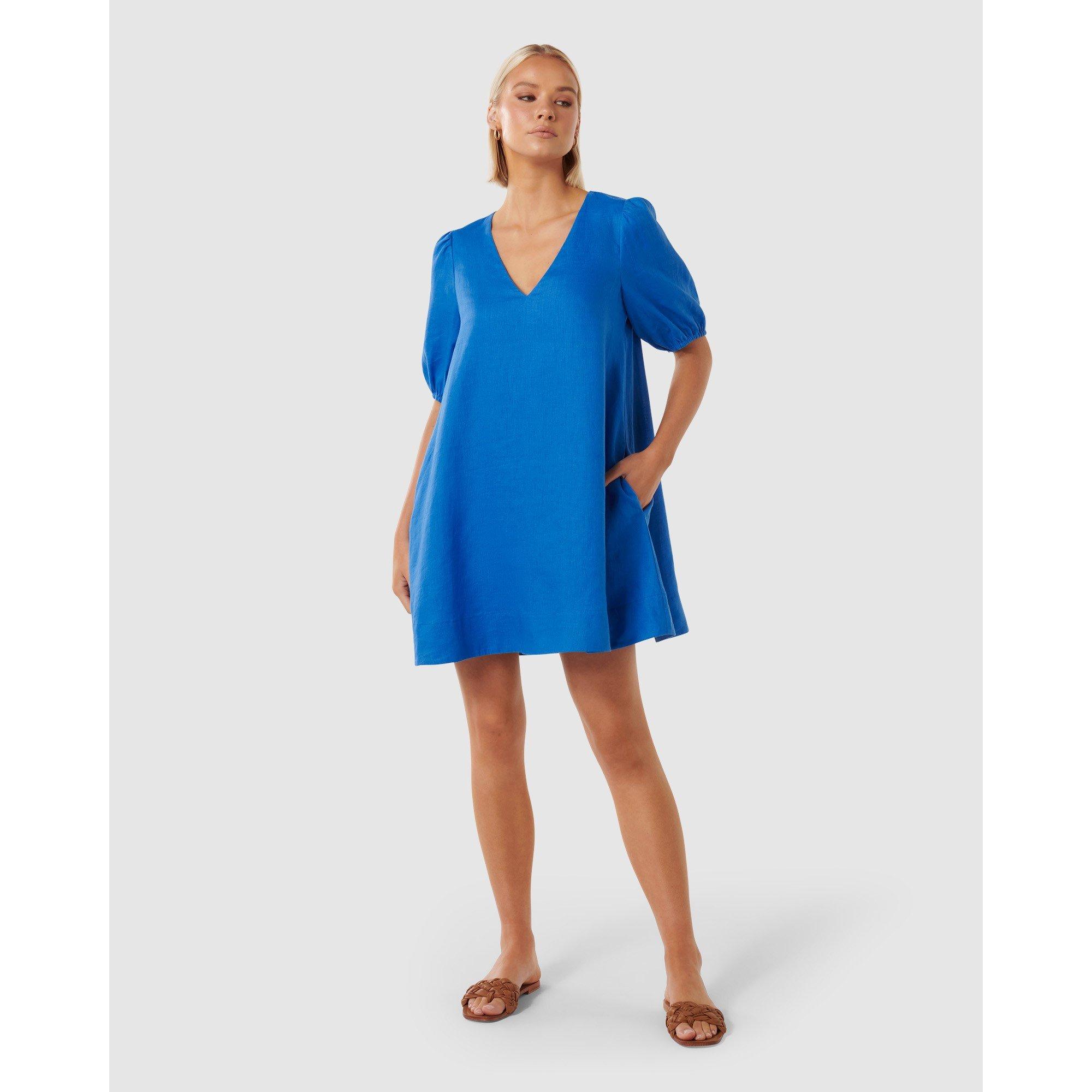 Blue Pigment - Forever New - Millie V Neck Swing Dress - 6