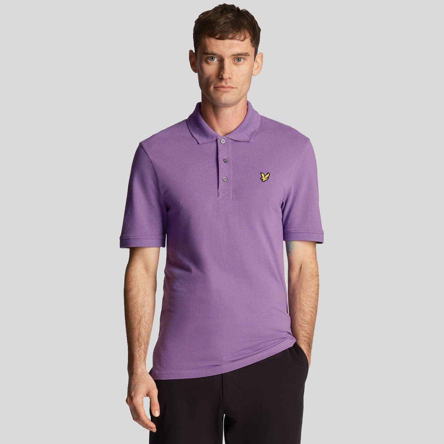 Purple - Lyle and Scott - Plain Polo Shirt - 1
