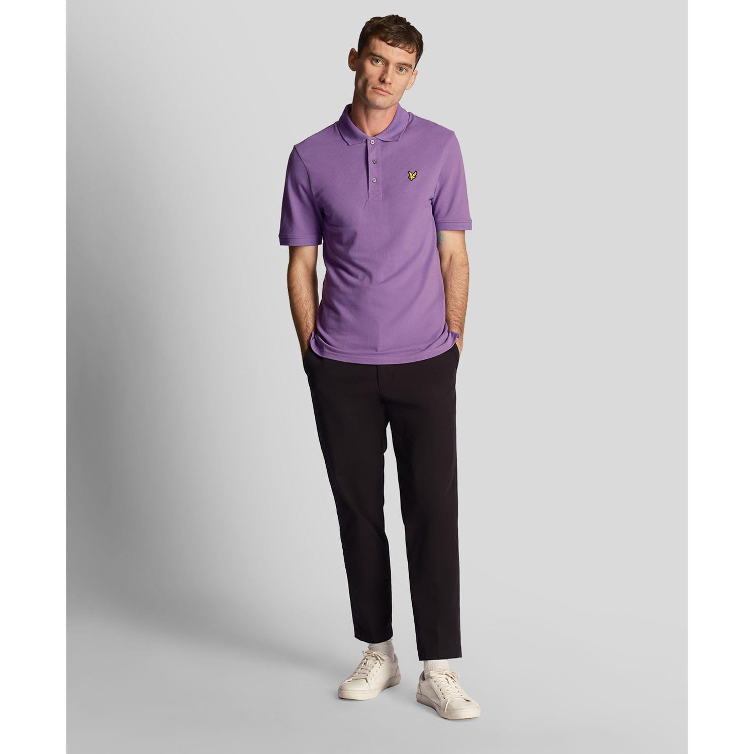 Purple - Lyle and Scott - Plain Polo Shirt - 2