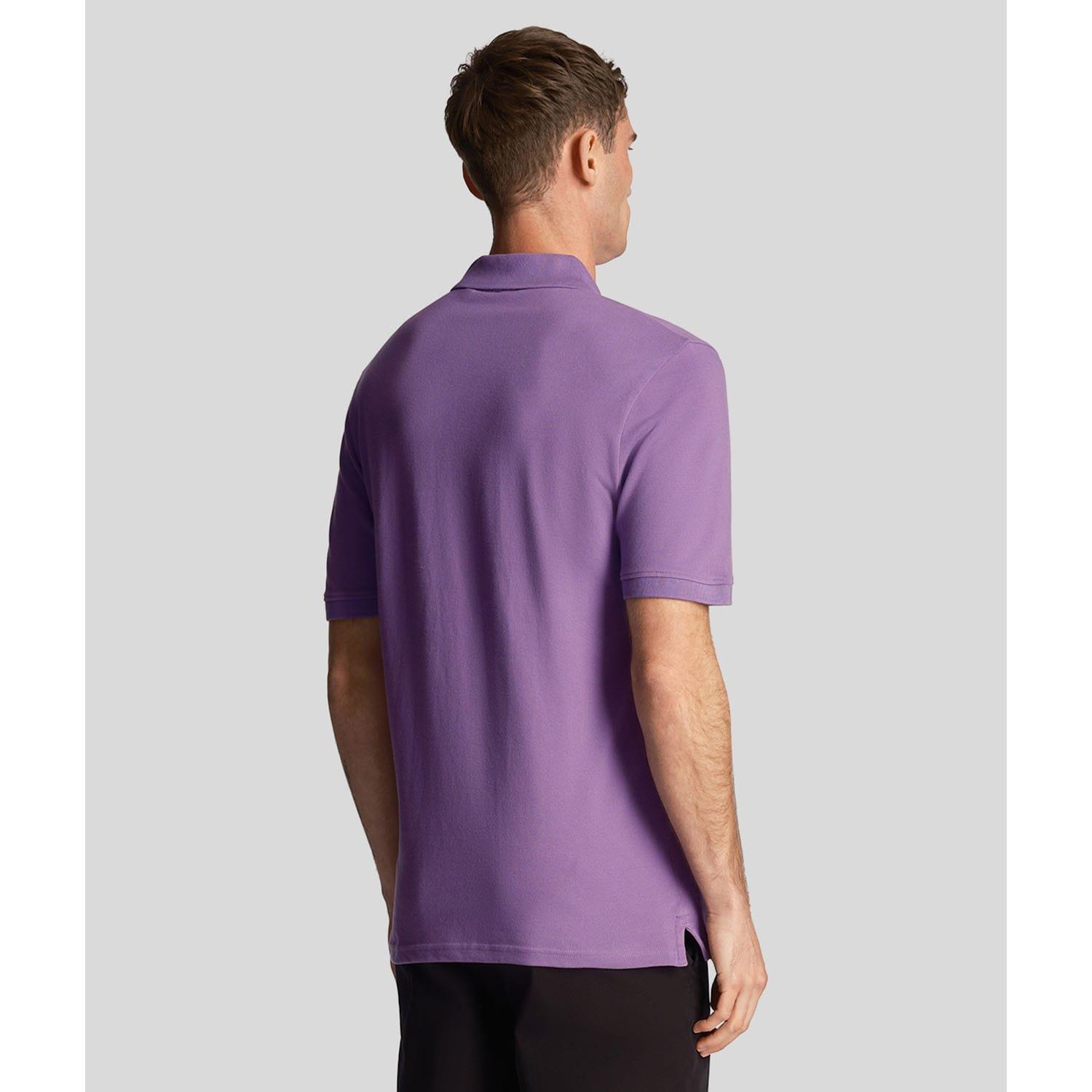 Purple - Lyle and Scott - Plain Polo Shirt - 3