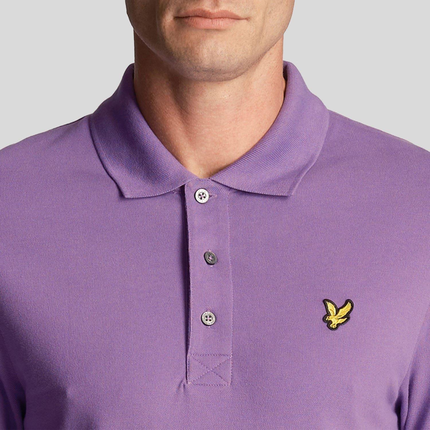 Purple - Lyle and Scott - Plain Polo Shirt - 4