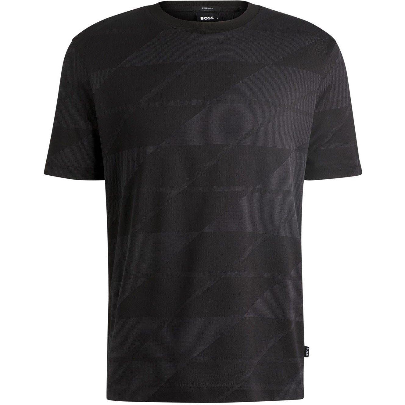 Black - Boss - C-Thompson 35 Two-Tone Jacquard T-Shirt - 4