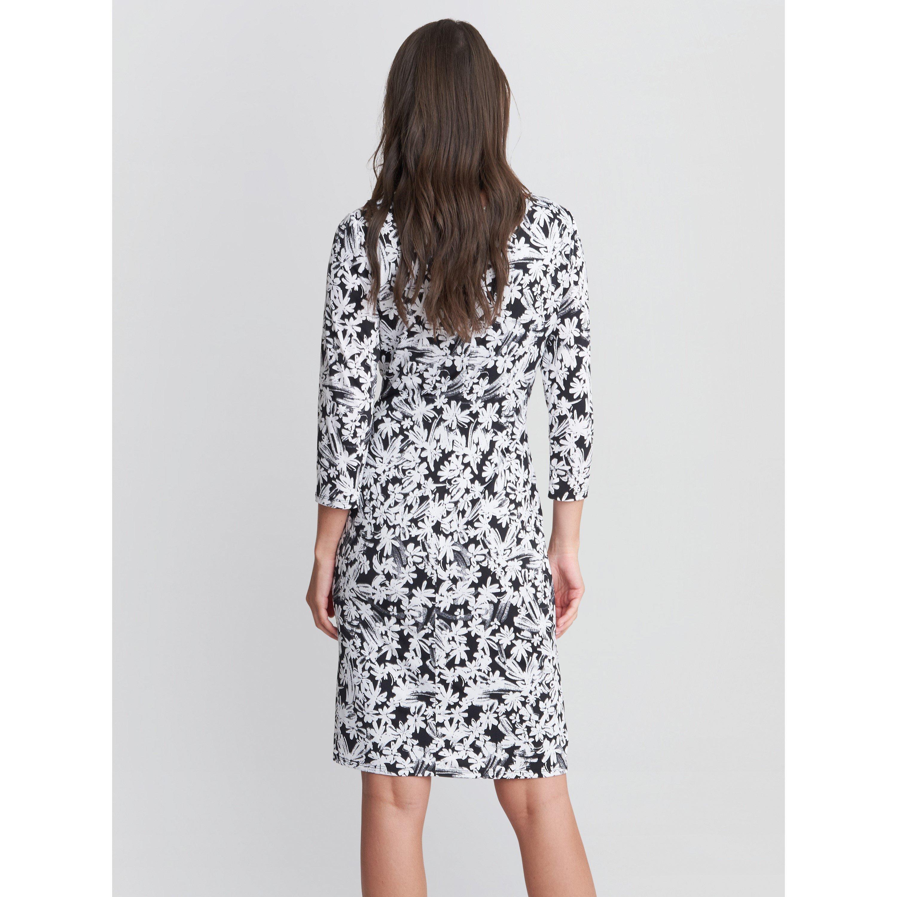 Black / White - Gina Bacconi - Ethney Jersey Dress - 2