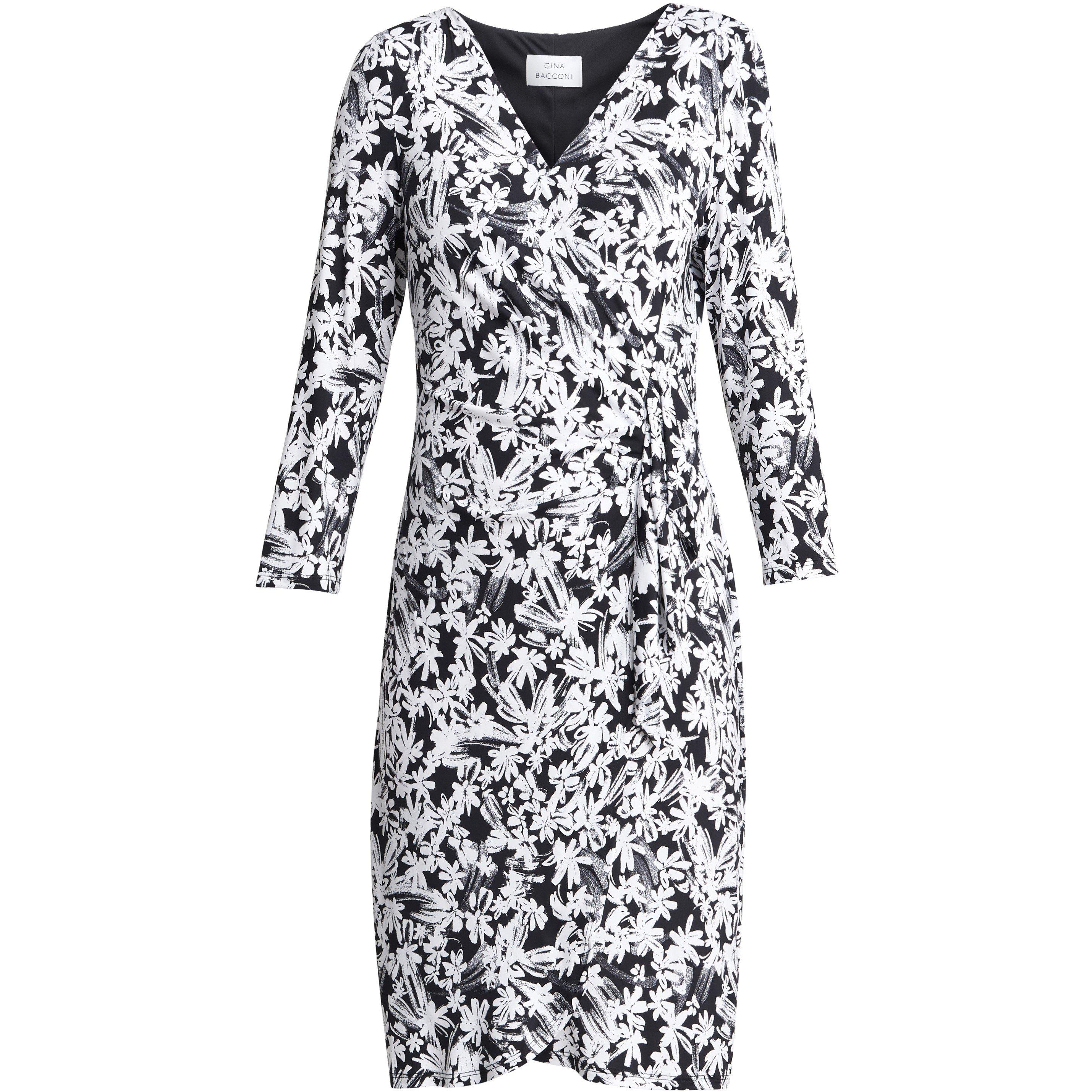 Black / White - Gina Bacconi - Ethney Jersey Dress - 4