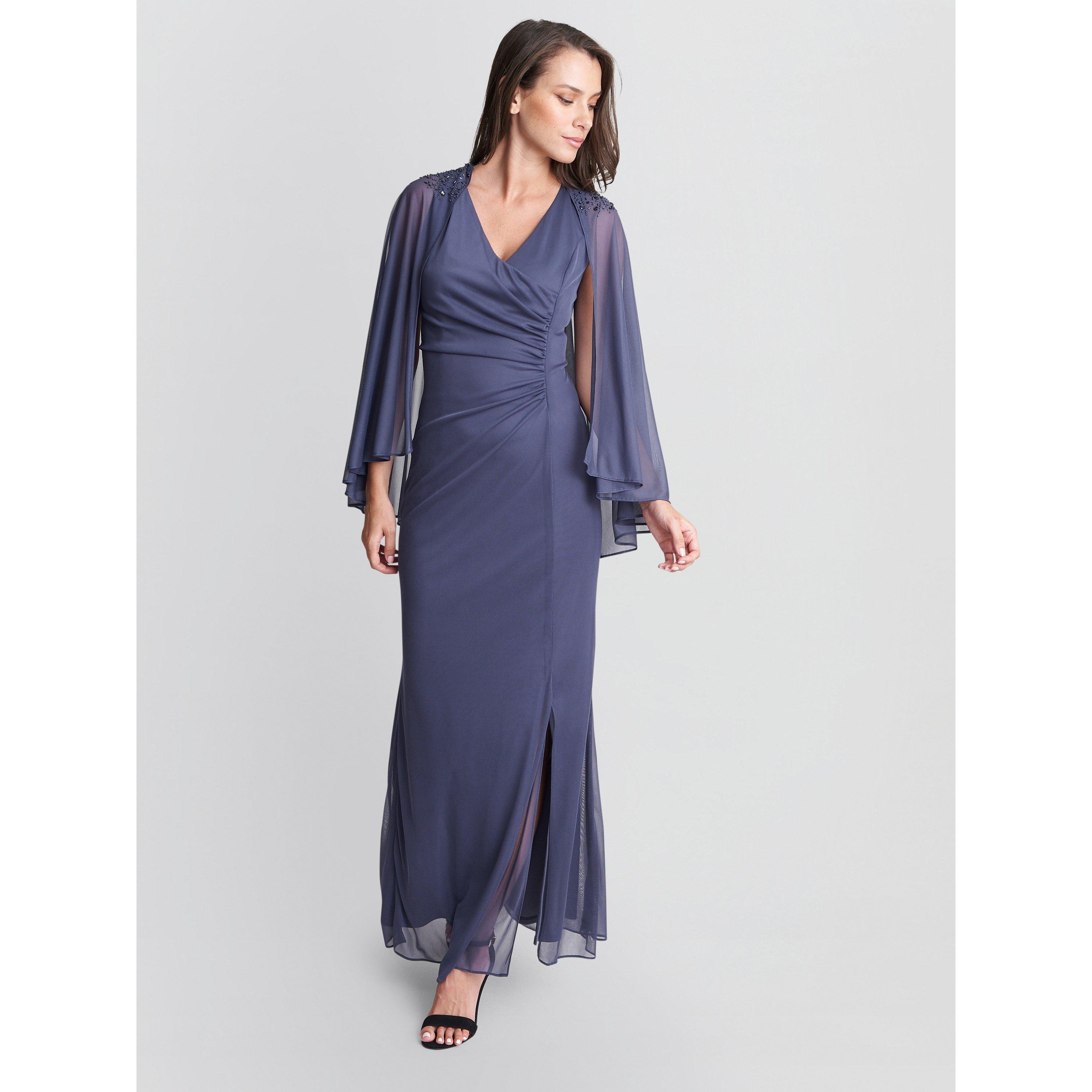 Violet - Gina Bacconi - Estefany V Neck Embellished Maxi Dress - 3