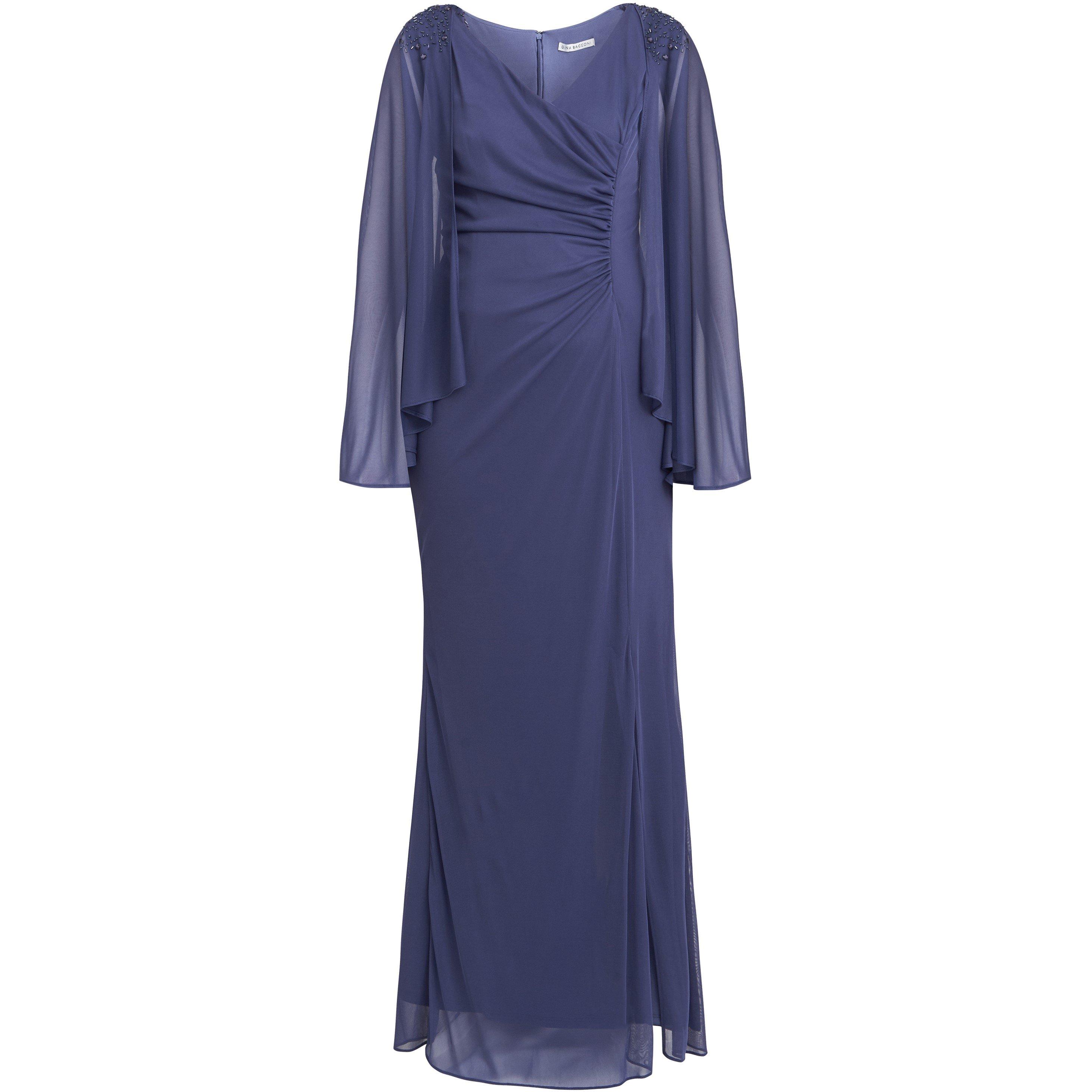Violet - Gina Bacconi - Estefany V Neck Embellished Maxi Dress - 4