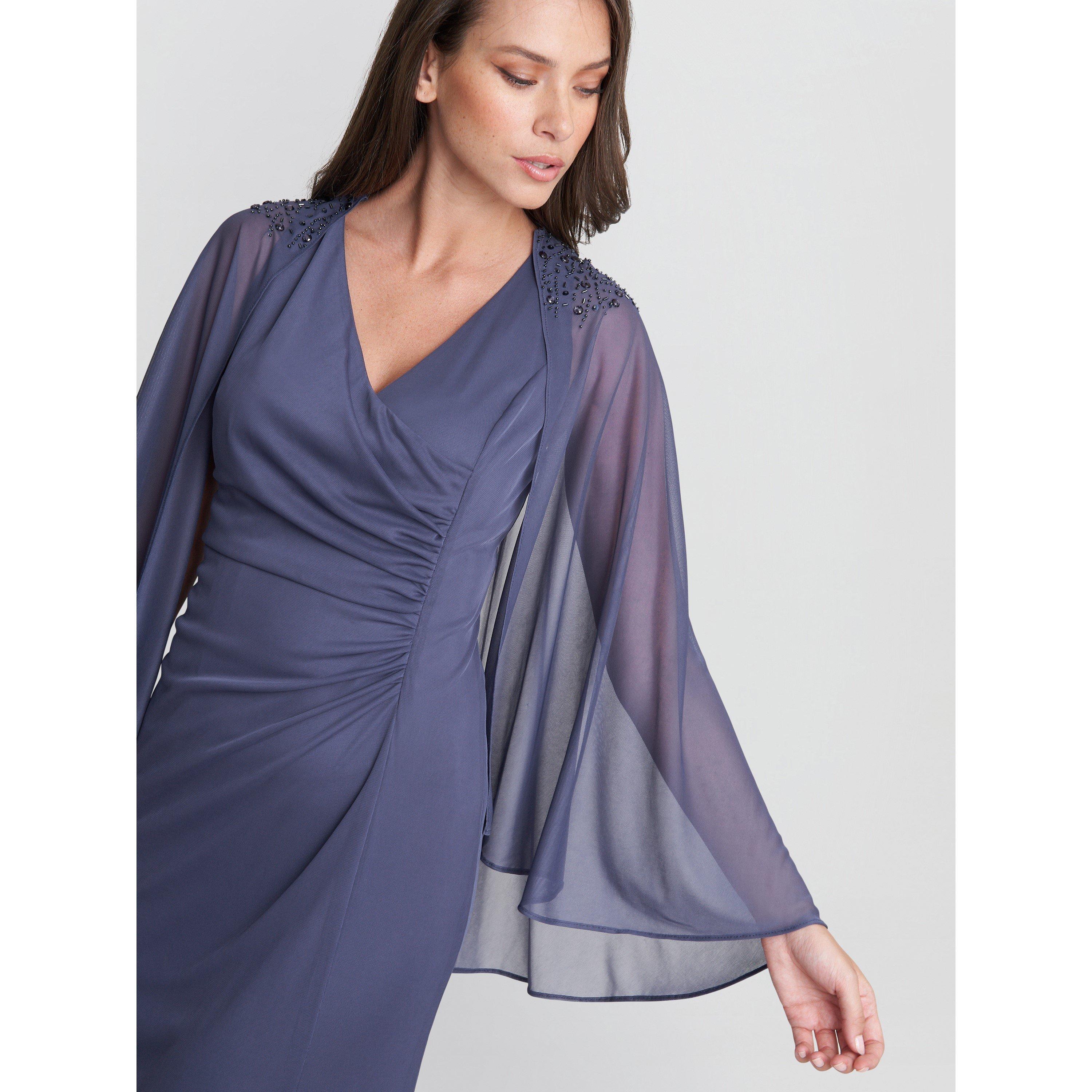 Violet - Gina Bacconi - Estefany V Neck Embellished Maxi Dress - 5