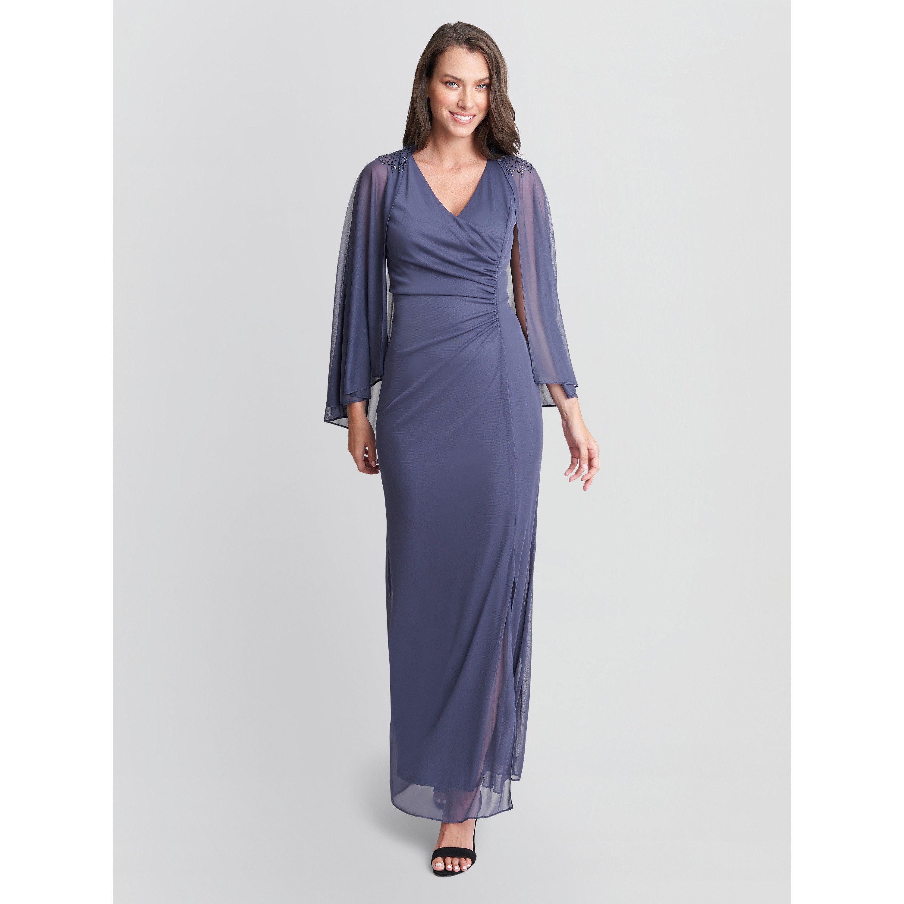 Violet - Gina Bacconi - Estefany V Neck Embellished Maxi Dress - 6