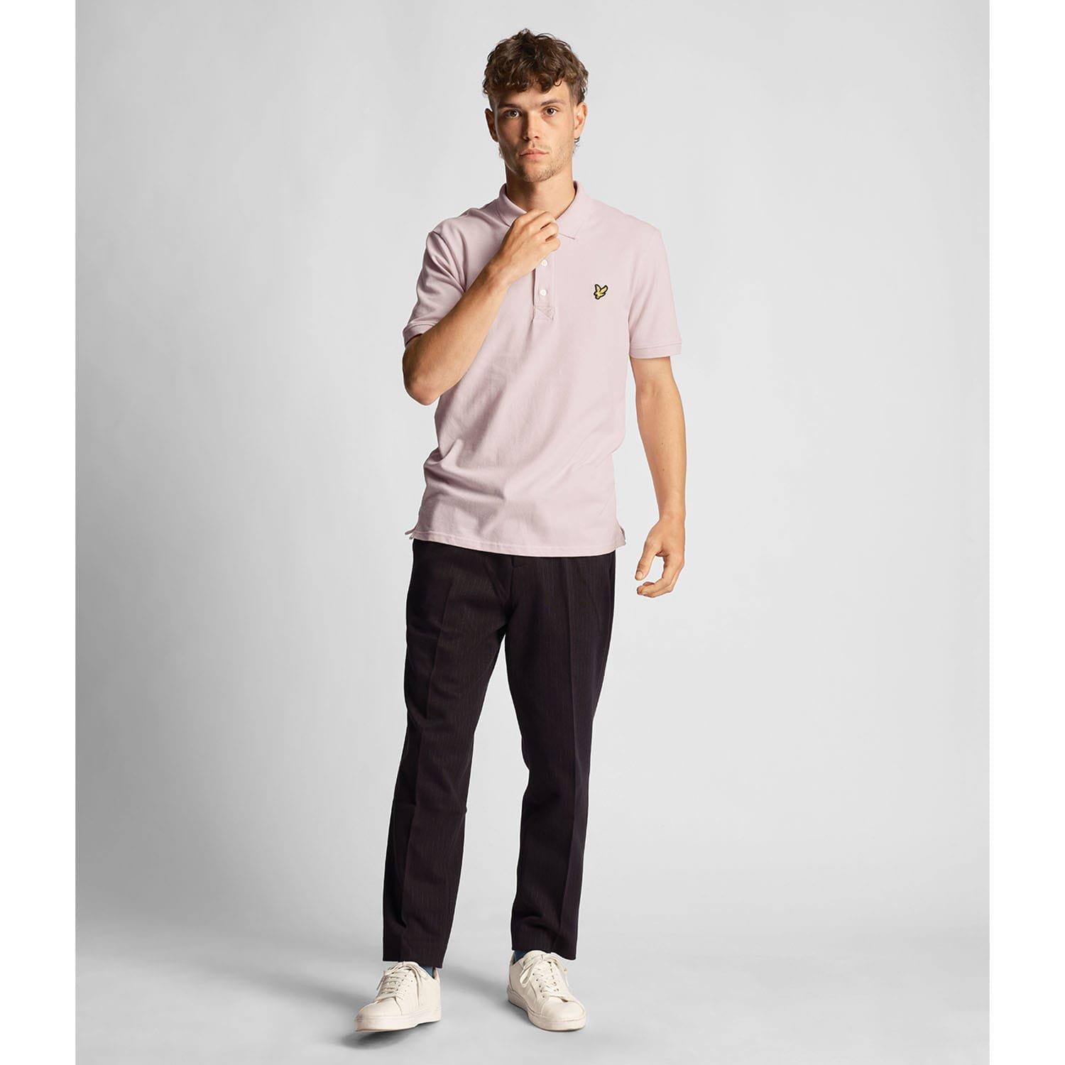 Pink - Lyle and Scott - Plain Polo Shirt - 2