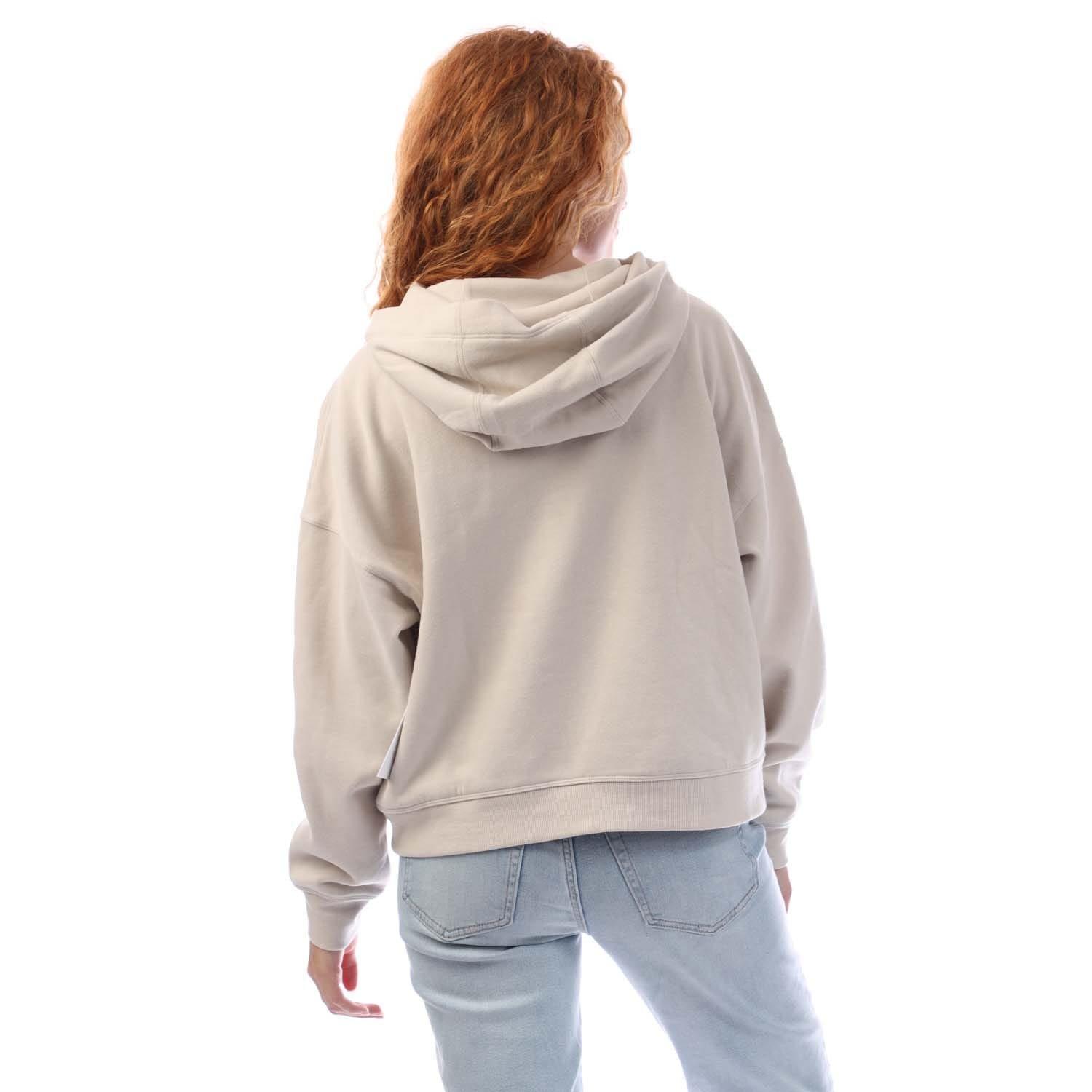 Beige - DKNY - Sequin Logo Hoody - 3