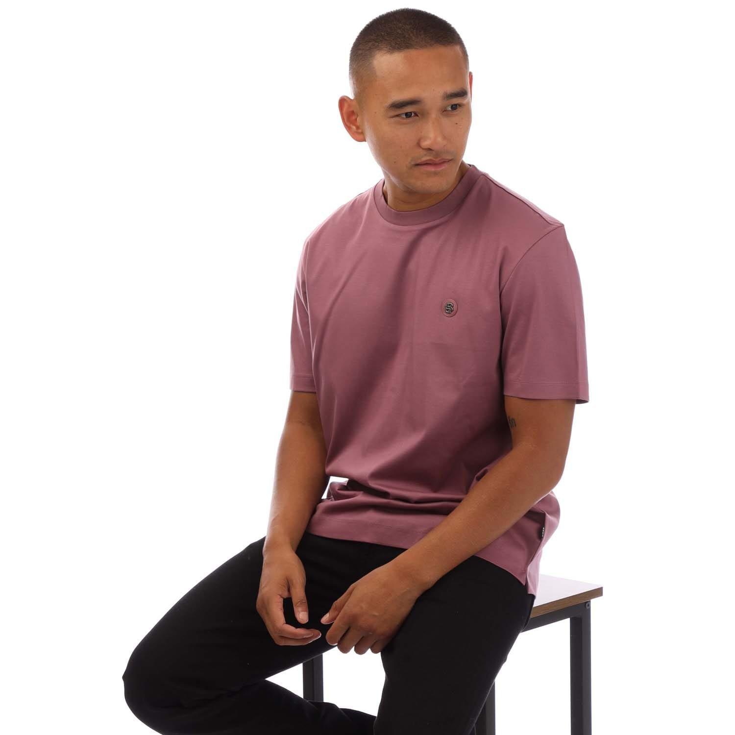 Purple - Boss - C-Taut 01 Double B Monogram T-Shirt - 4