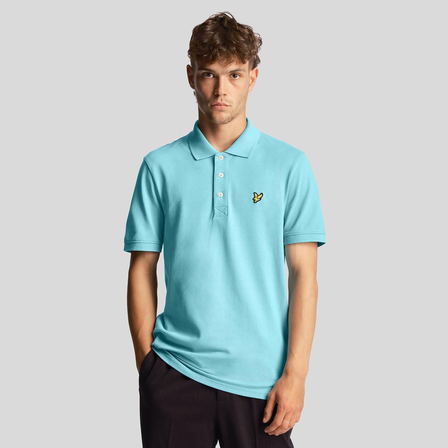 Blue - Lyle and Scott - Plain Polo Shirt - 1