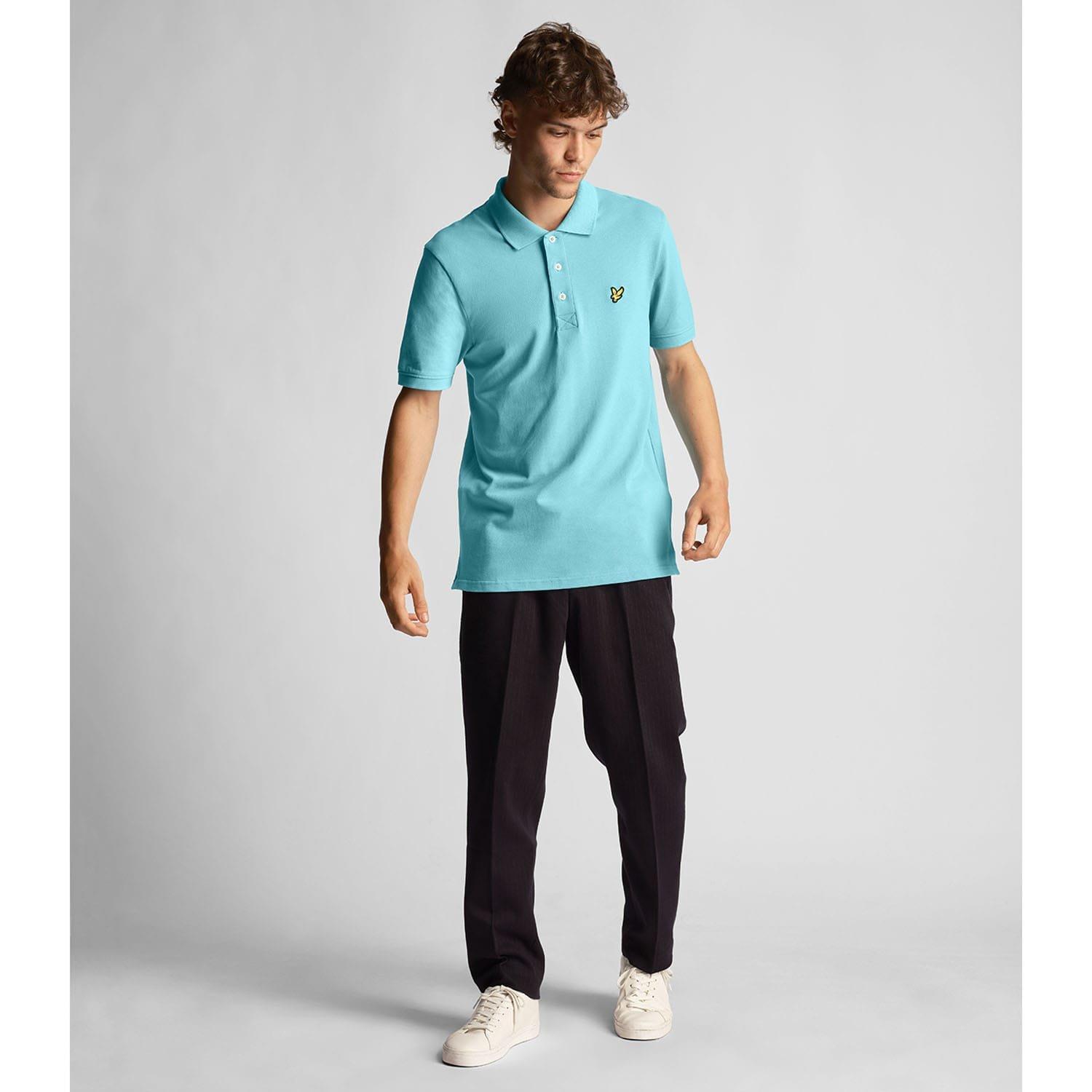 Blue - Lyle and Scott - Plain Polo Shirt - 2
