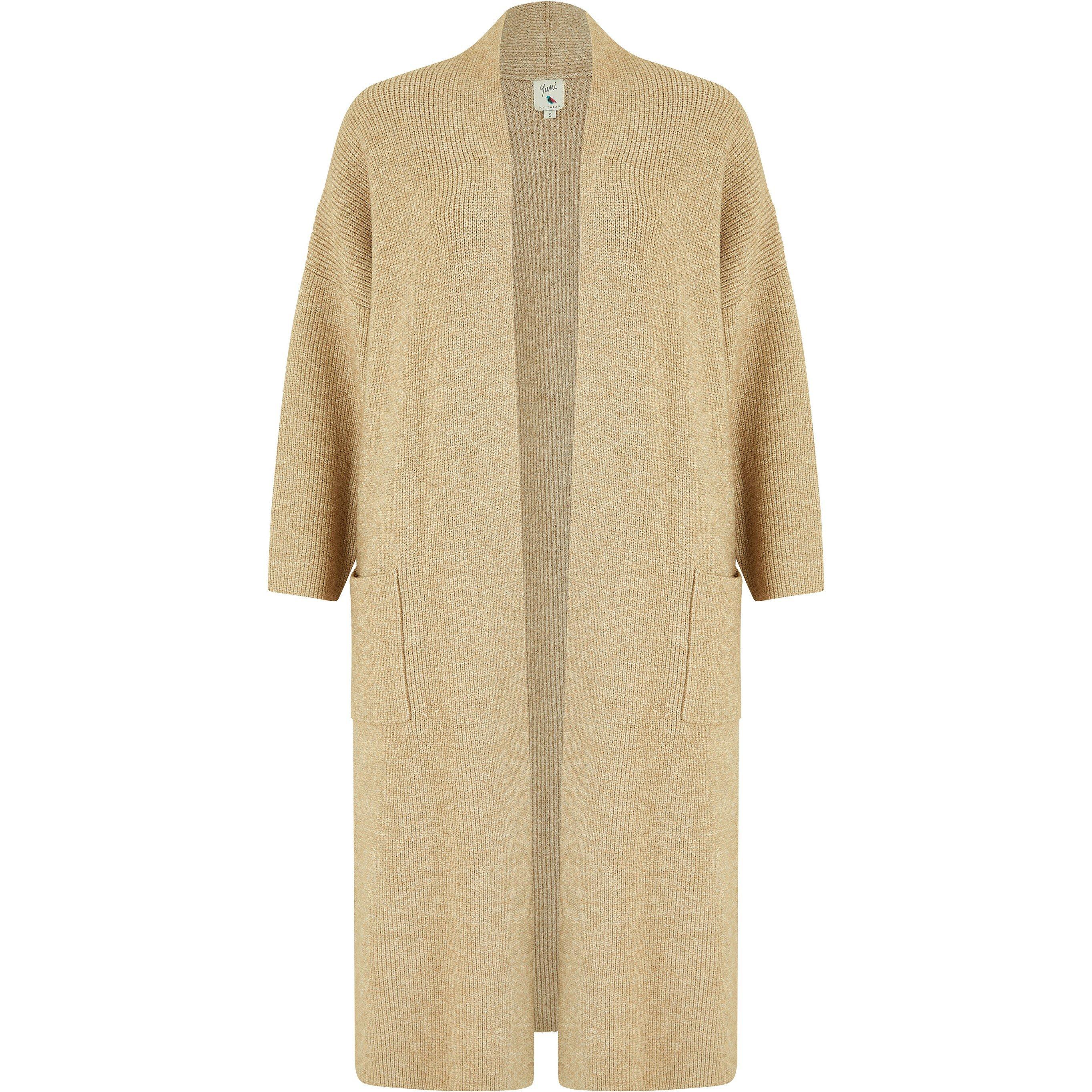 Oatmeal - Yumi - Oatmeal Knitted Maxi Cardigan - 4