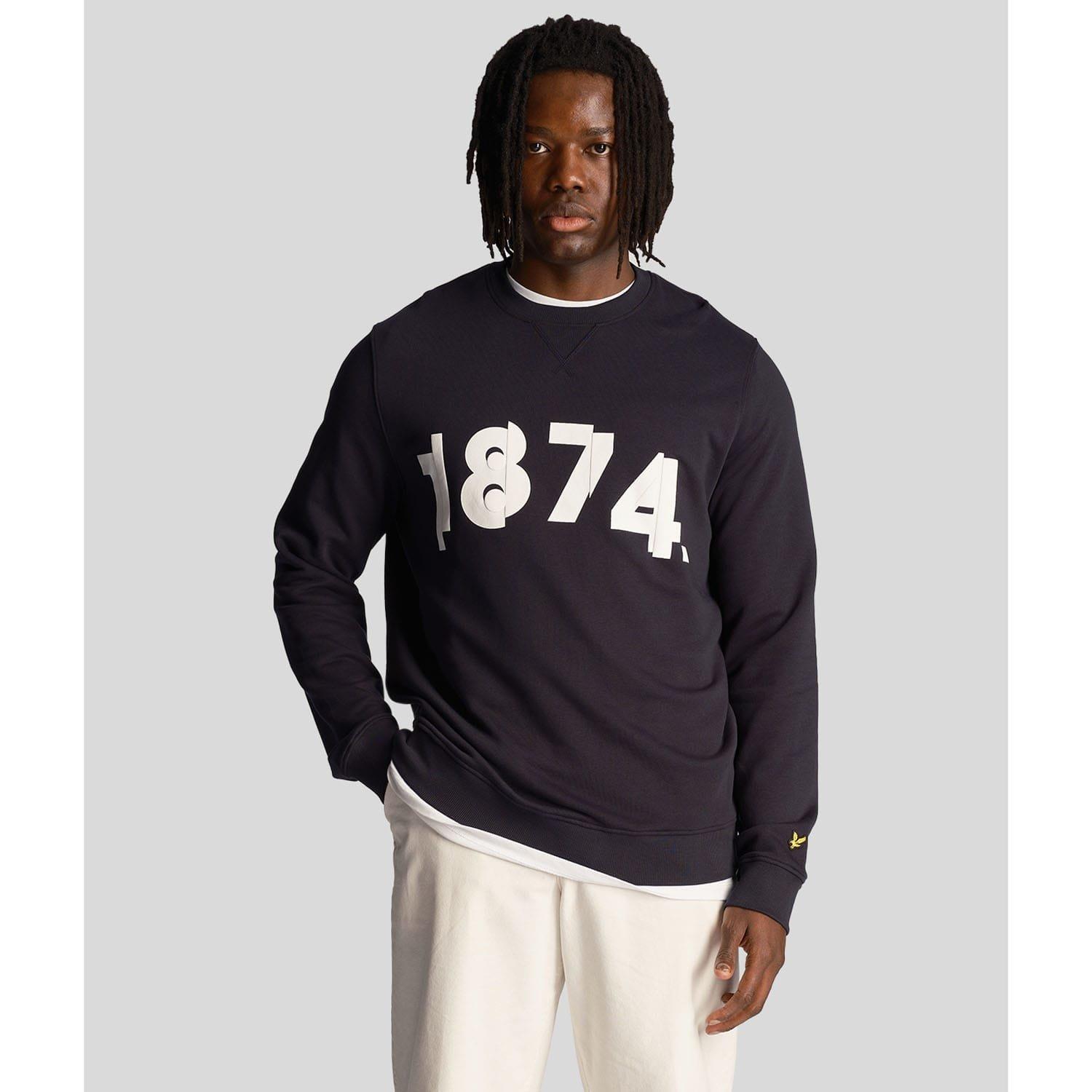 Navy - Lyle and Scott - 1874 Graphic Sweatshirt - 1