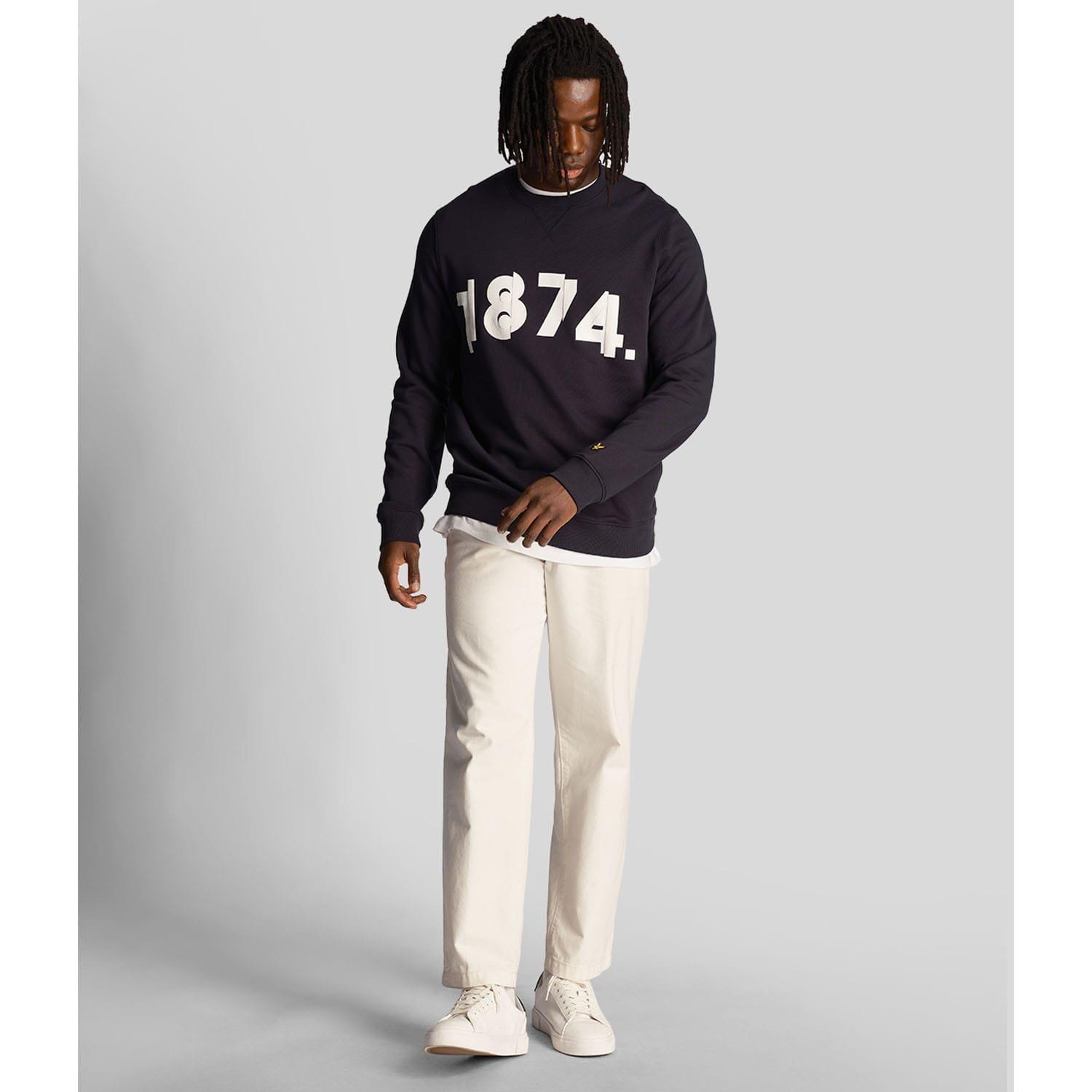 Navy - Lyle and Scott - 1874 Graphic Sweatshirt - 2