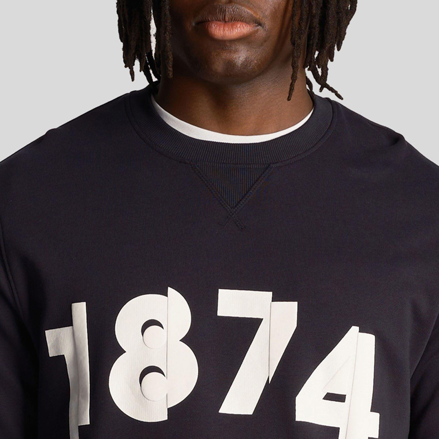 Navy - Lyle and Scott - 1874 Graphic Sweatshirt - 4