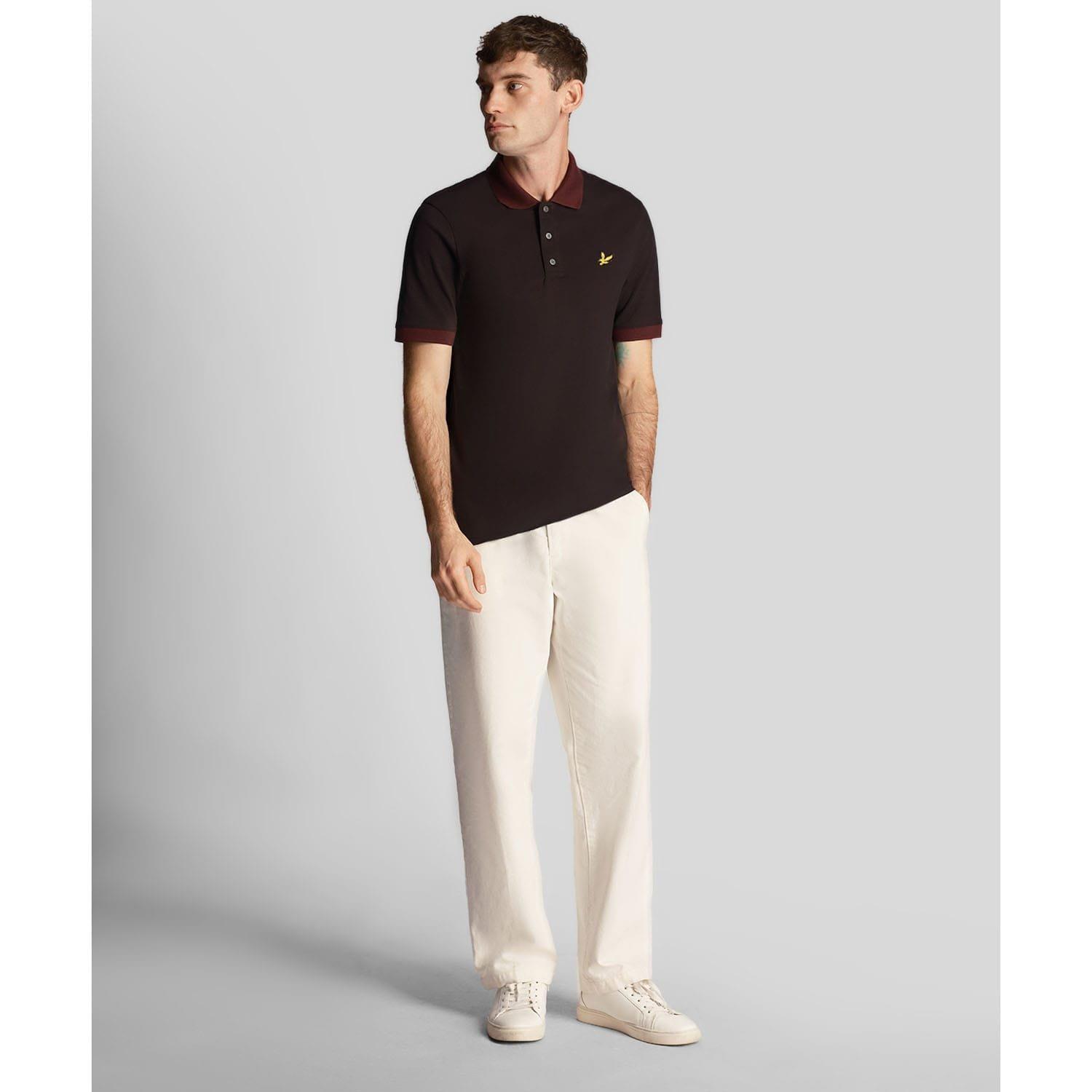 Black - Lyle and Scott - Tonal Ringer Polo Shirt - 2