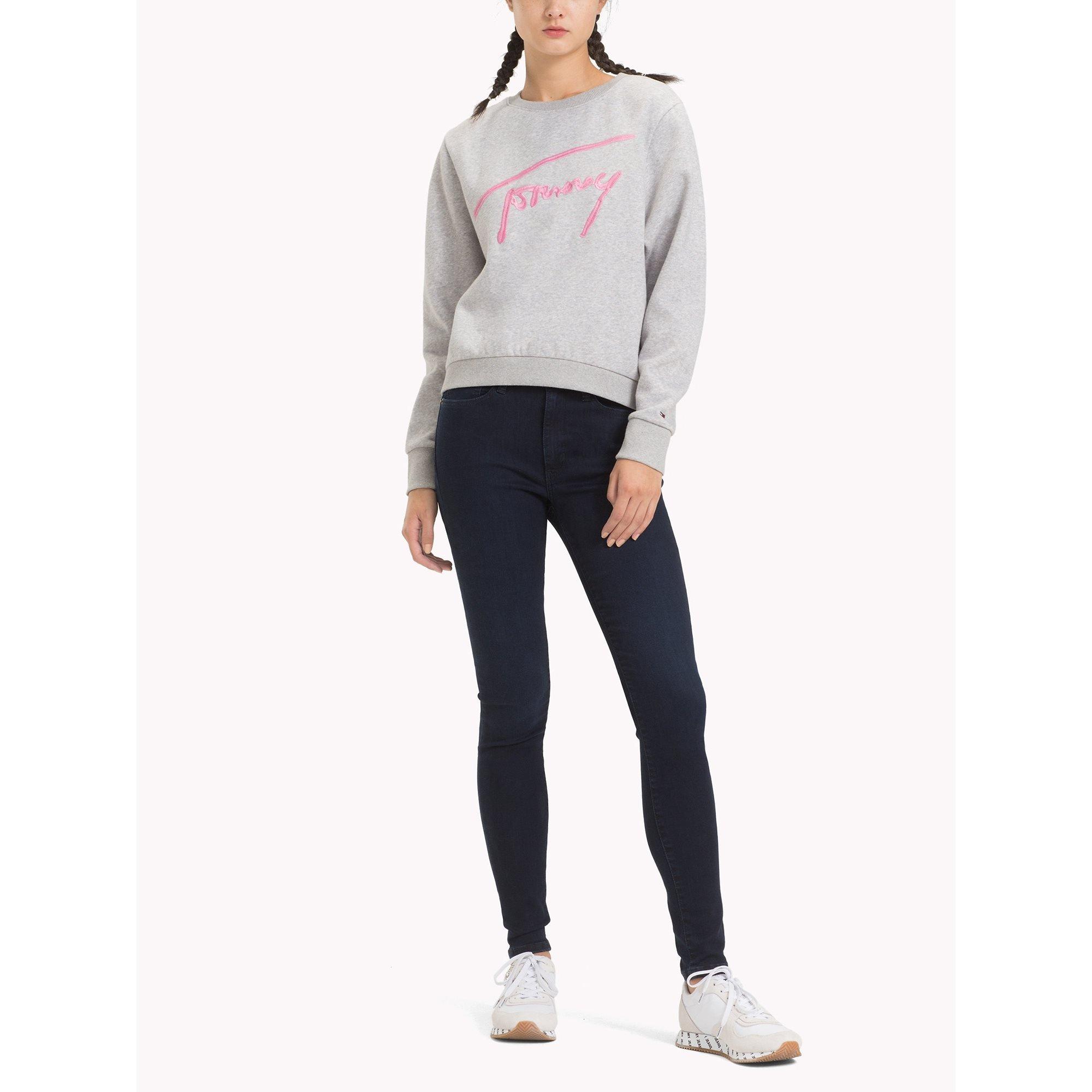 Lichtgrijs - Tommy Hilfiger - Tommy Jeans Signature Sweatshirt - 5