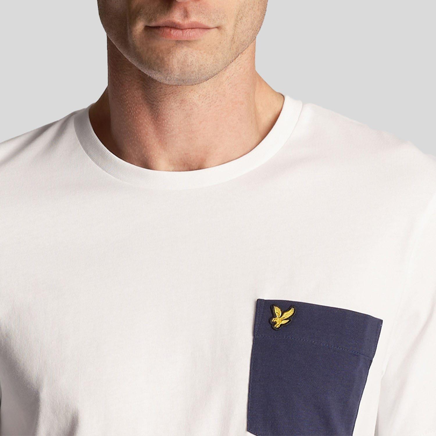 White Navy - Lyle and Scott - Contrast Pocket T-Shirt - 4