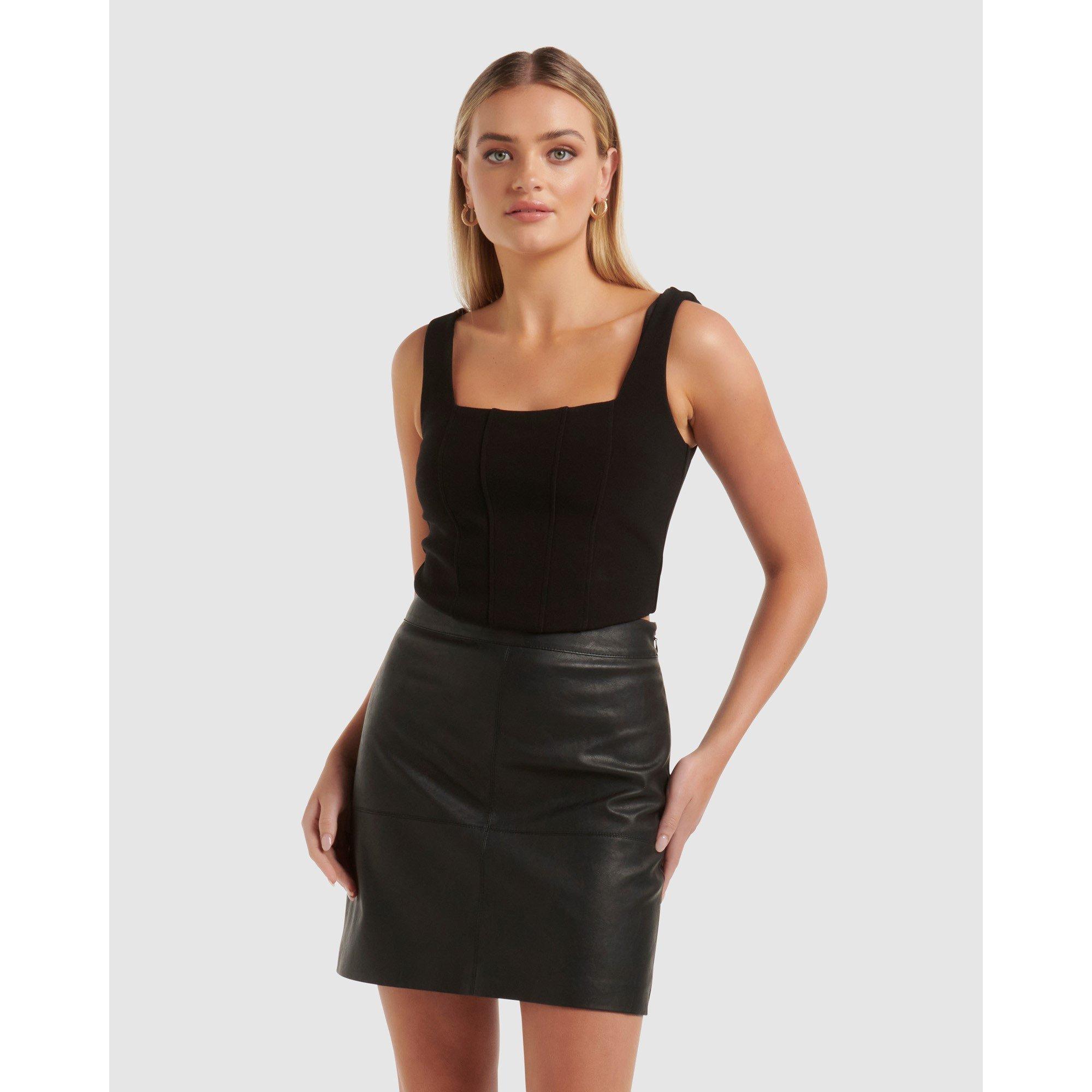 Black - Forever New - Sydnie Strap Corset Tank - 2