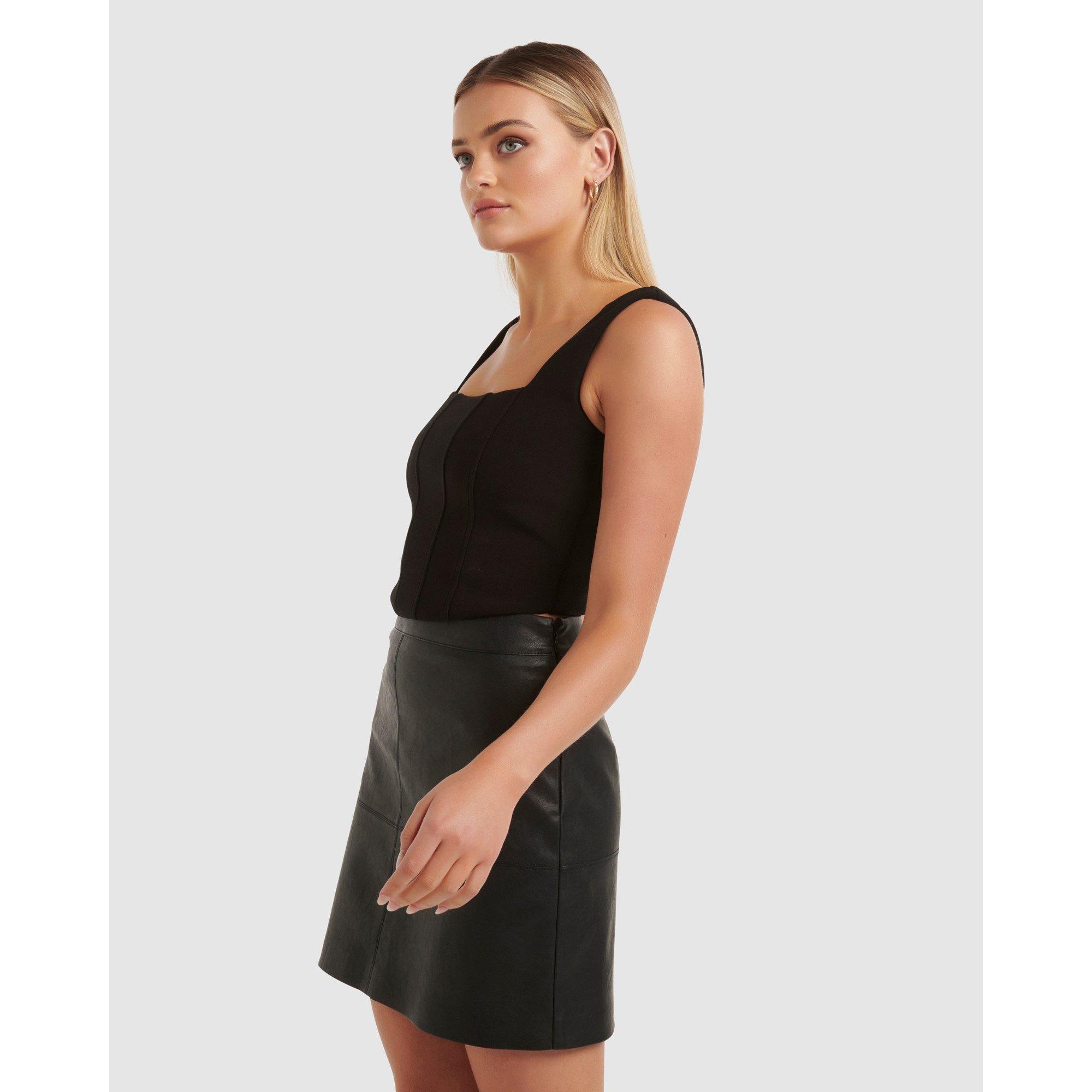 Black - Forever New - Sydnie Strap Corset Tank - 4