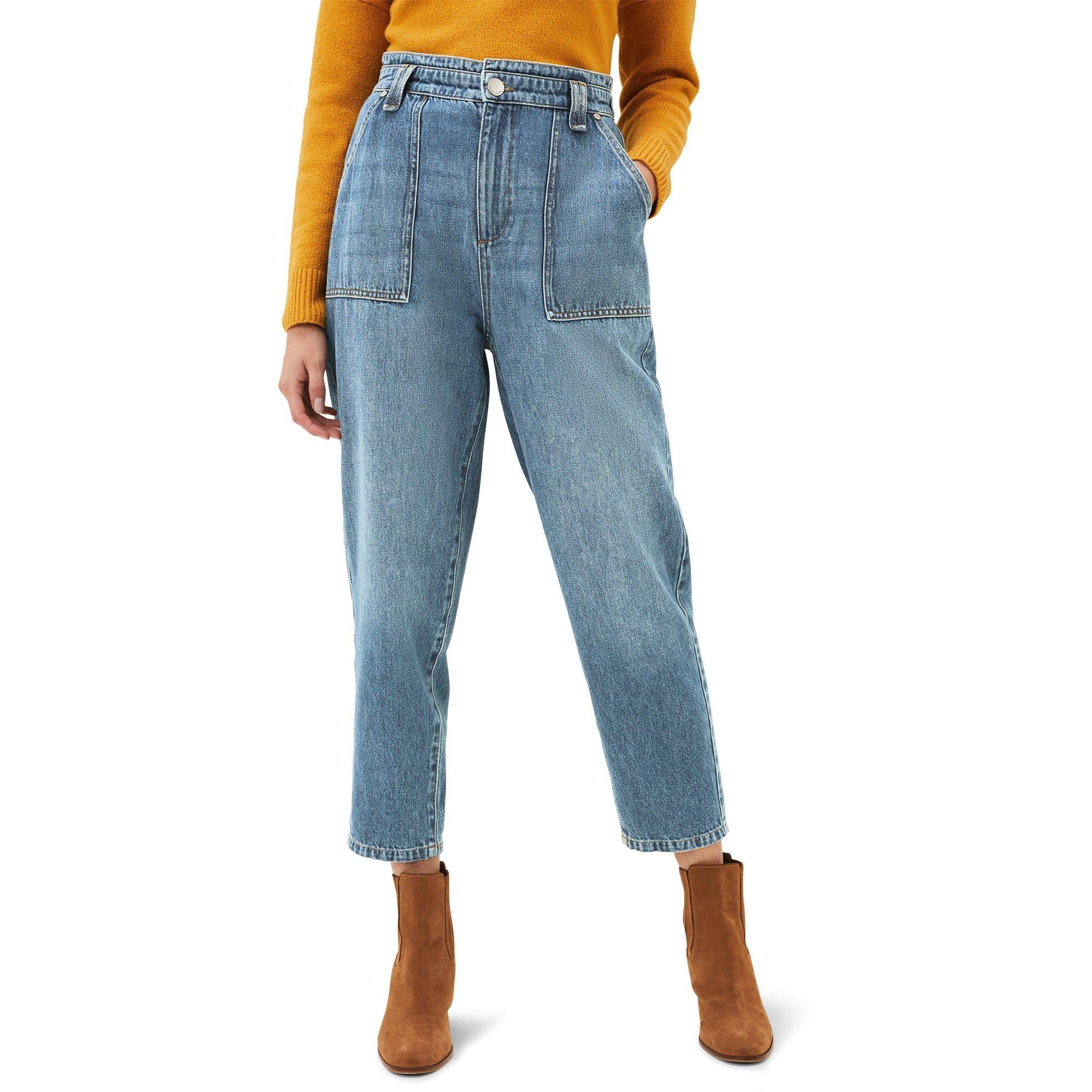 Mid Wash - Phase Eight - Nadina Paper Bag Waist Jean - 2