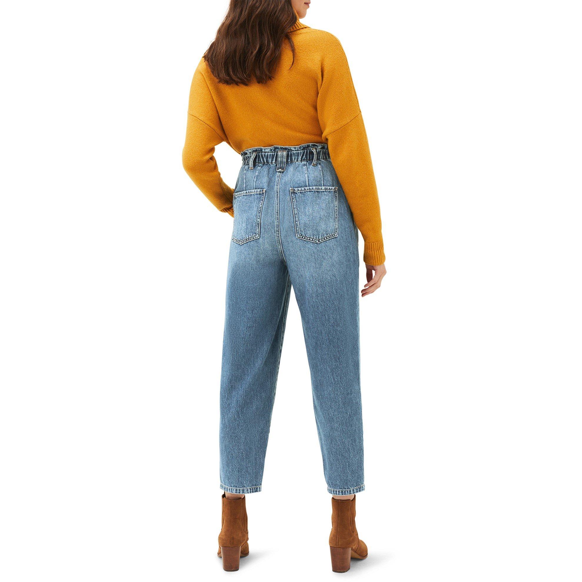 Mid Wash - Phase Eight - Nadina Paper Bag Waist Jean - 3
