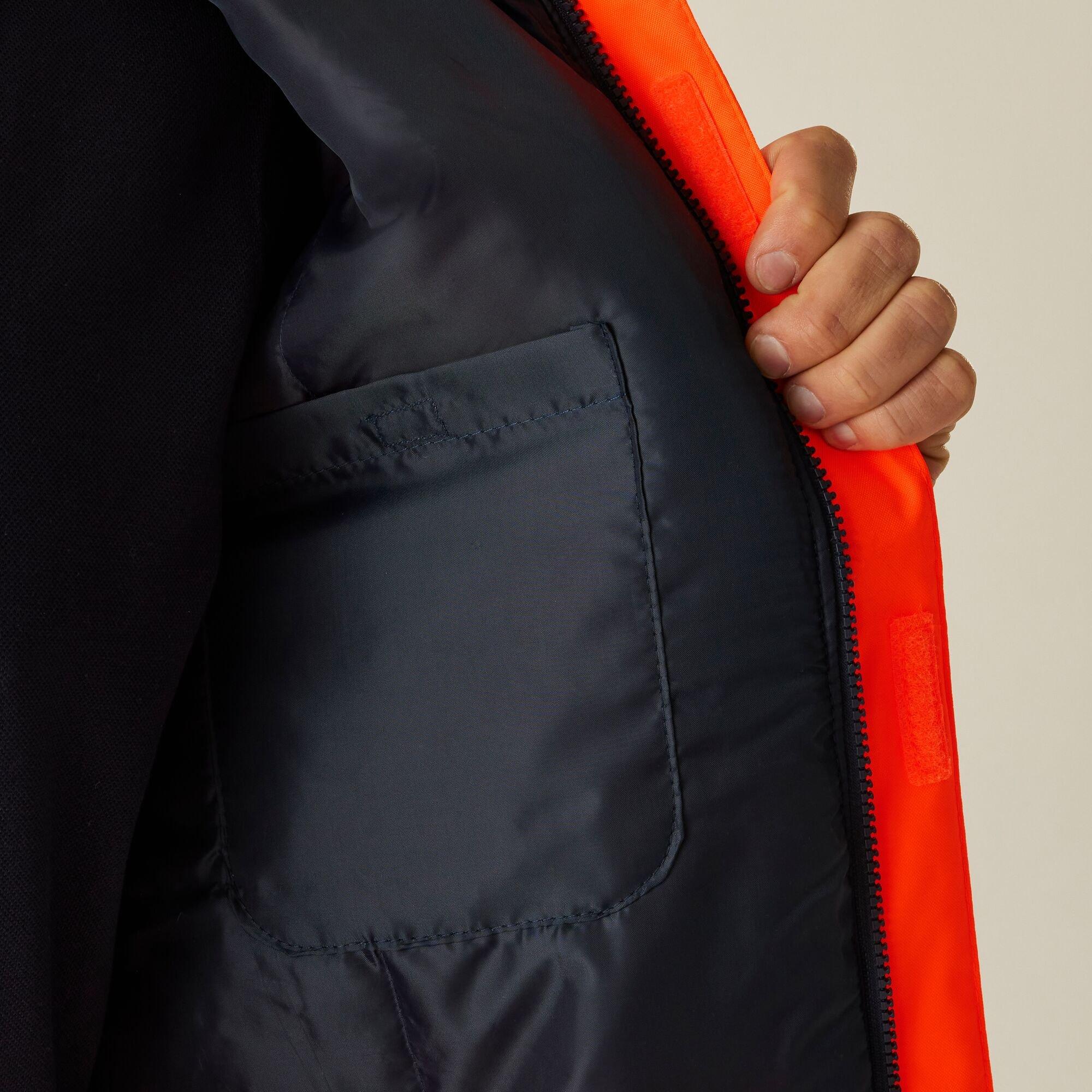 Orange/Navy - Regatta - Waterproof Hi-Vis Bomber Jacket - 4