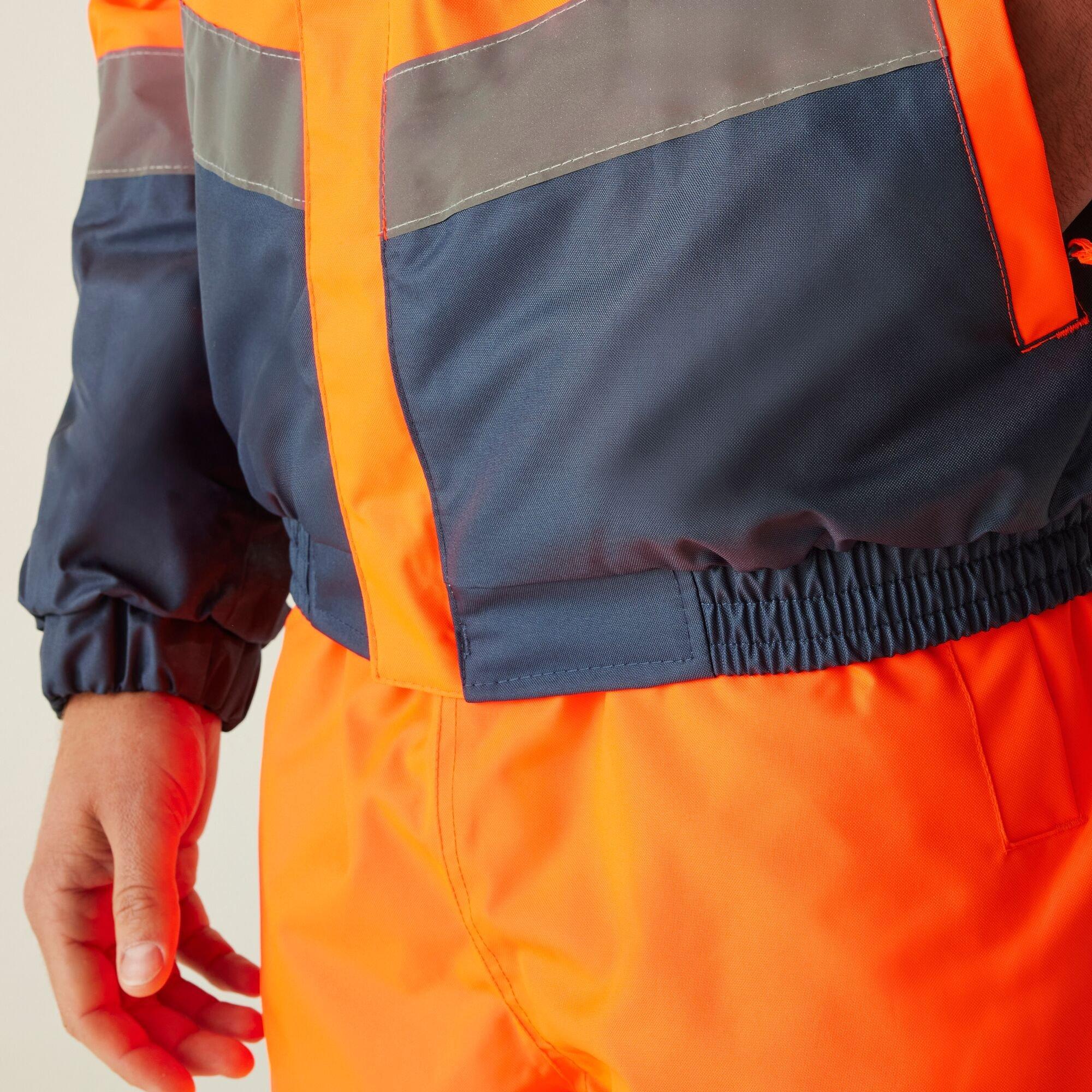 Orange/Navy - Regatta - Waterproof Hi-Vis Bomber Jacket - 6