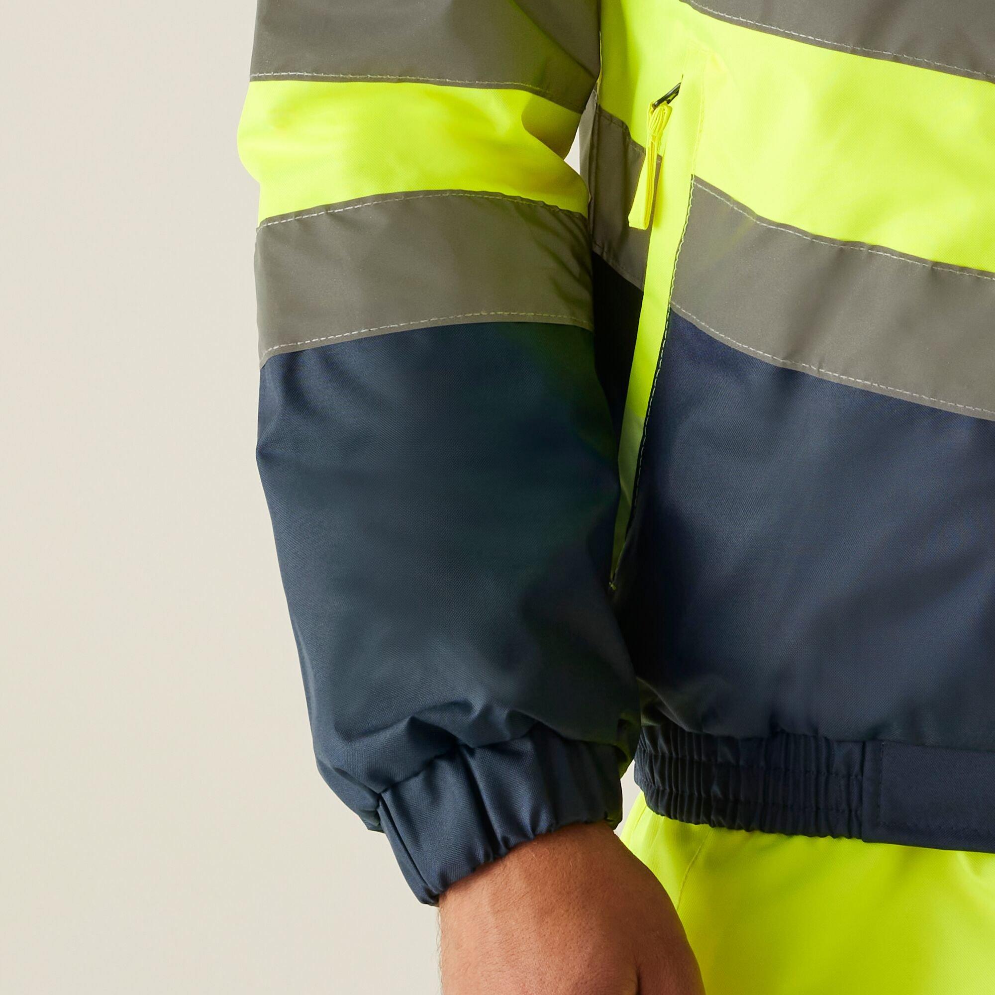 Yellow/Navy - Regatta - Waterproof Hi-Vis Bomber Jacket - 5
