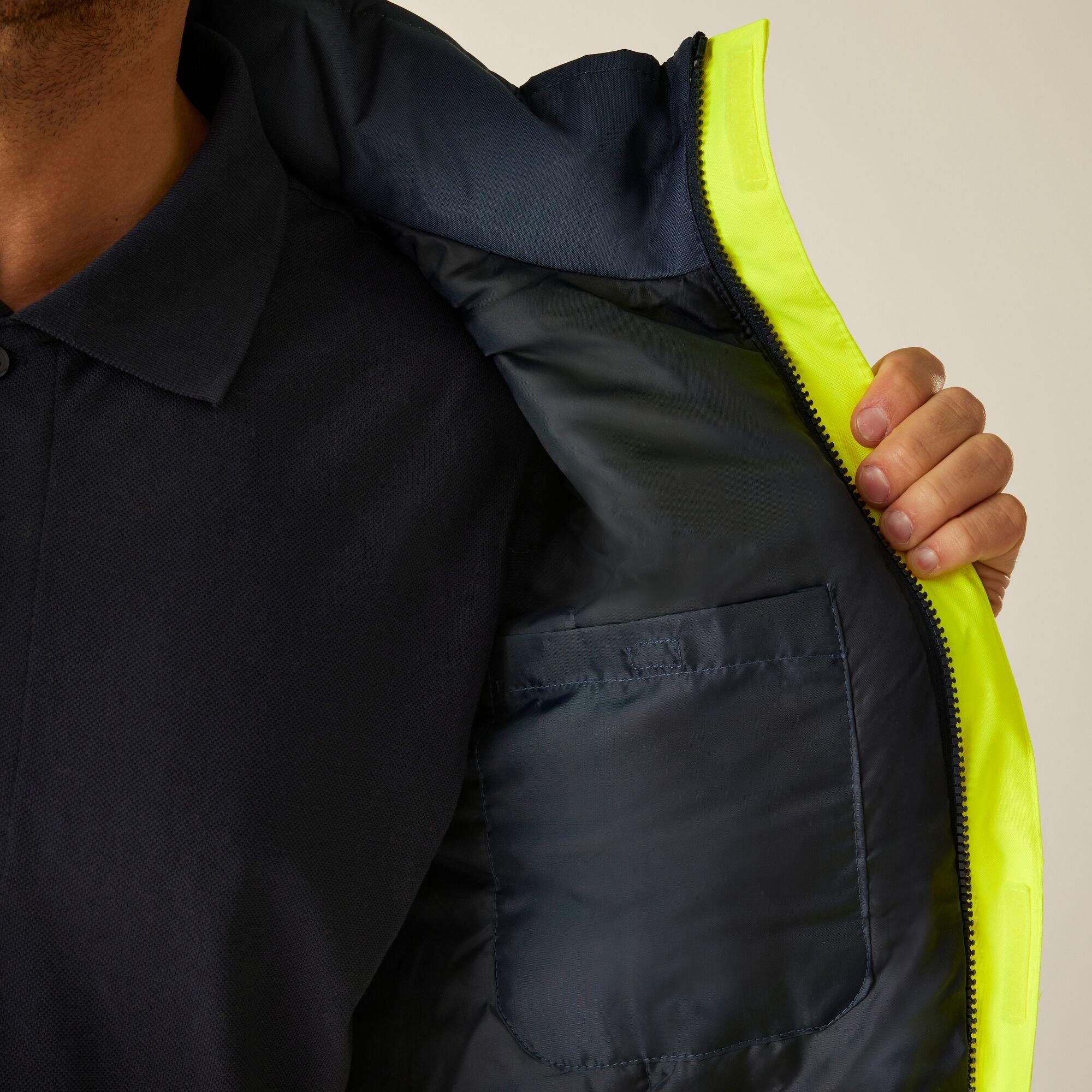 Yellow/Navy - Regatta - Waterproof Hi-Vis Bomber Jacket - 9