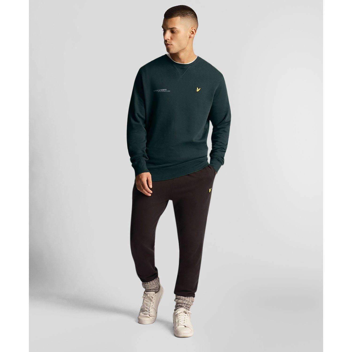 Green - Lyle and Scott - Co-Ordinate Print Crewneck Sweatshirt - 2