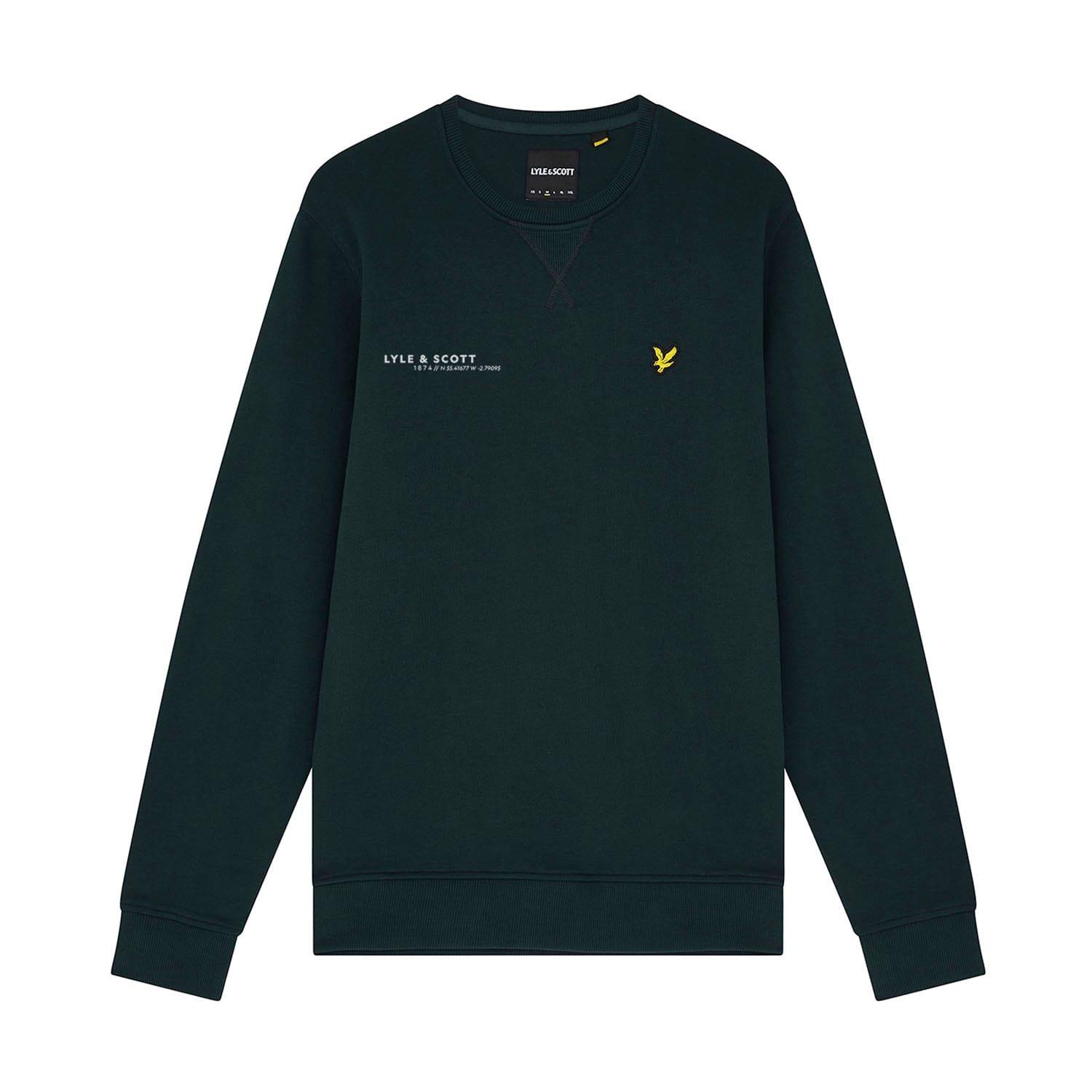 Green - Lyle and Scott - Co-Ordinate Print Crewneck Sweatshirt - 5