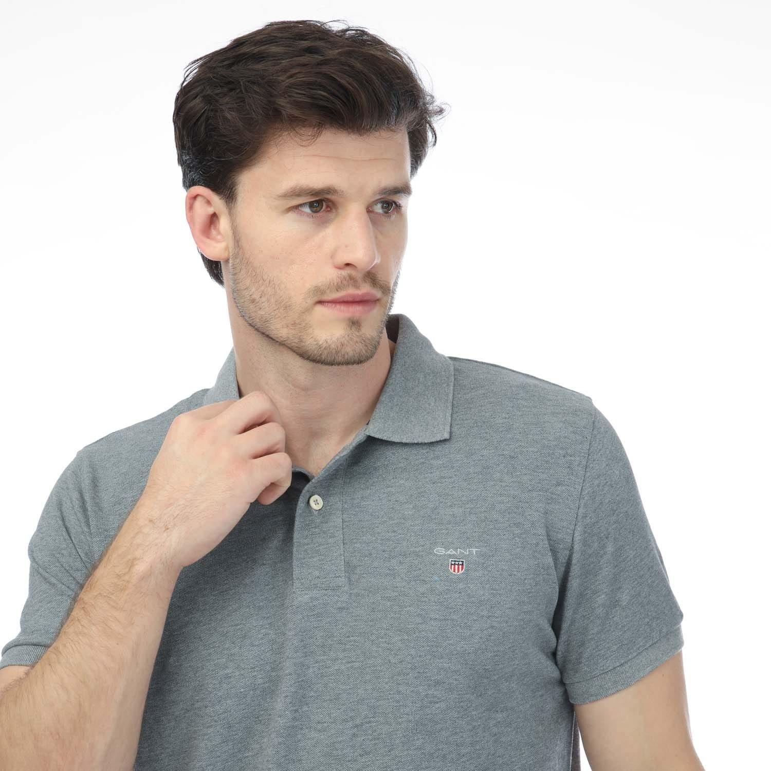 Grey - Gant - Piqu¿ Rugger Polo Shirt - 3