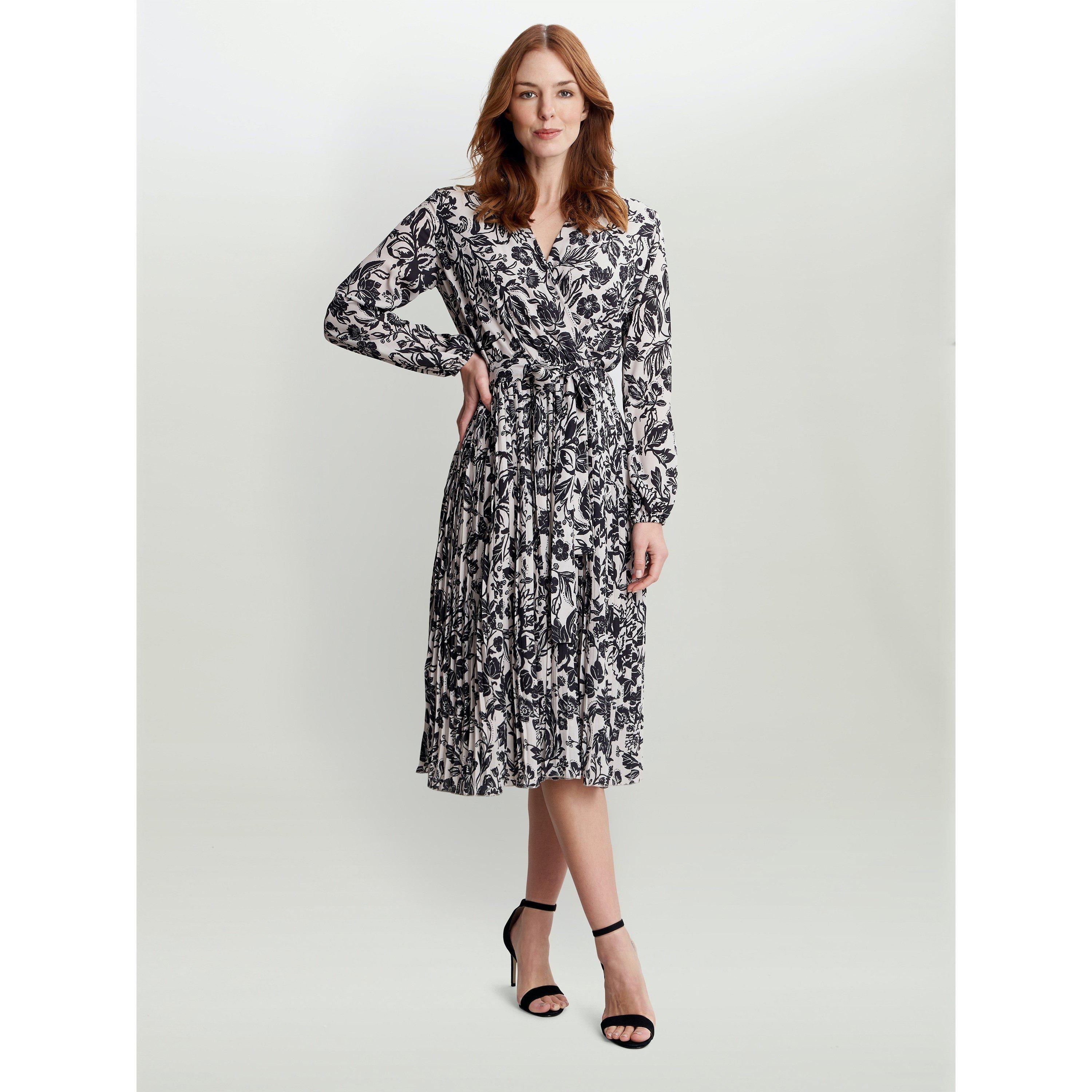 Black / Beige - Gina Bacconi - Lucine X Over Bodice Dress - 3