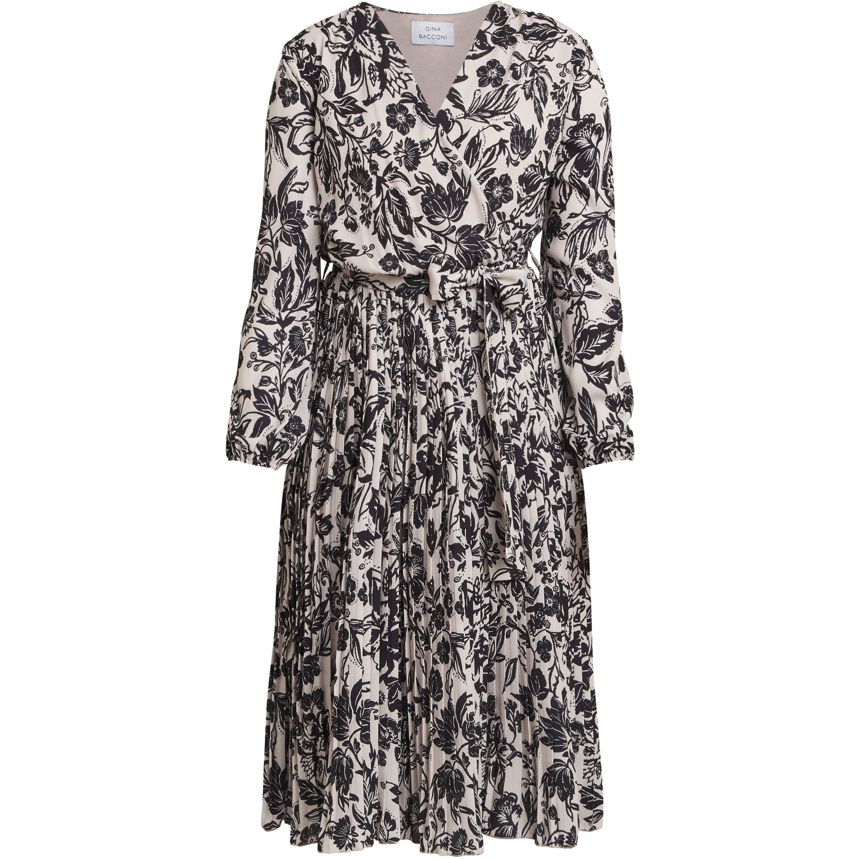 Black / Beige - Gina Bacconi - Lucine X Over Bodice Dress - 4