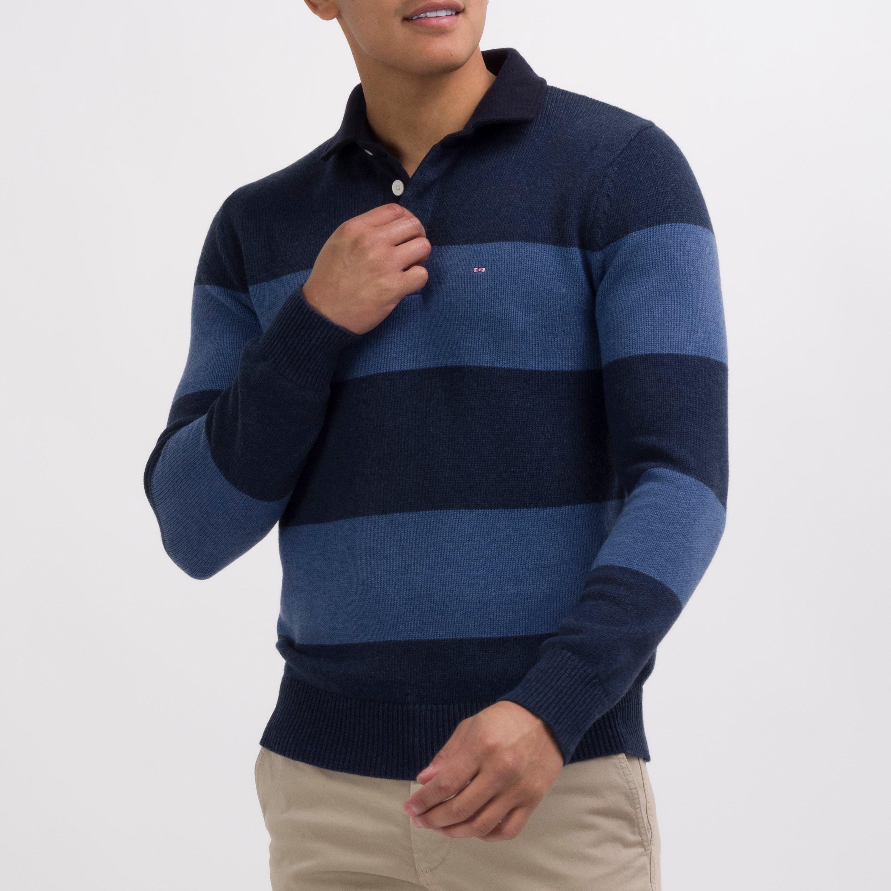 Blf3 - Eden Park - Navy blue polo collar jumper - 2