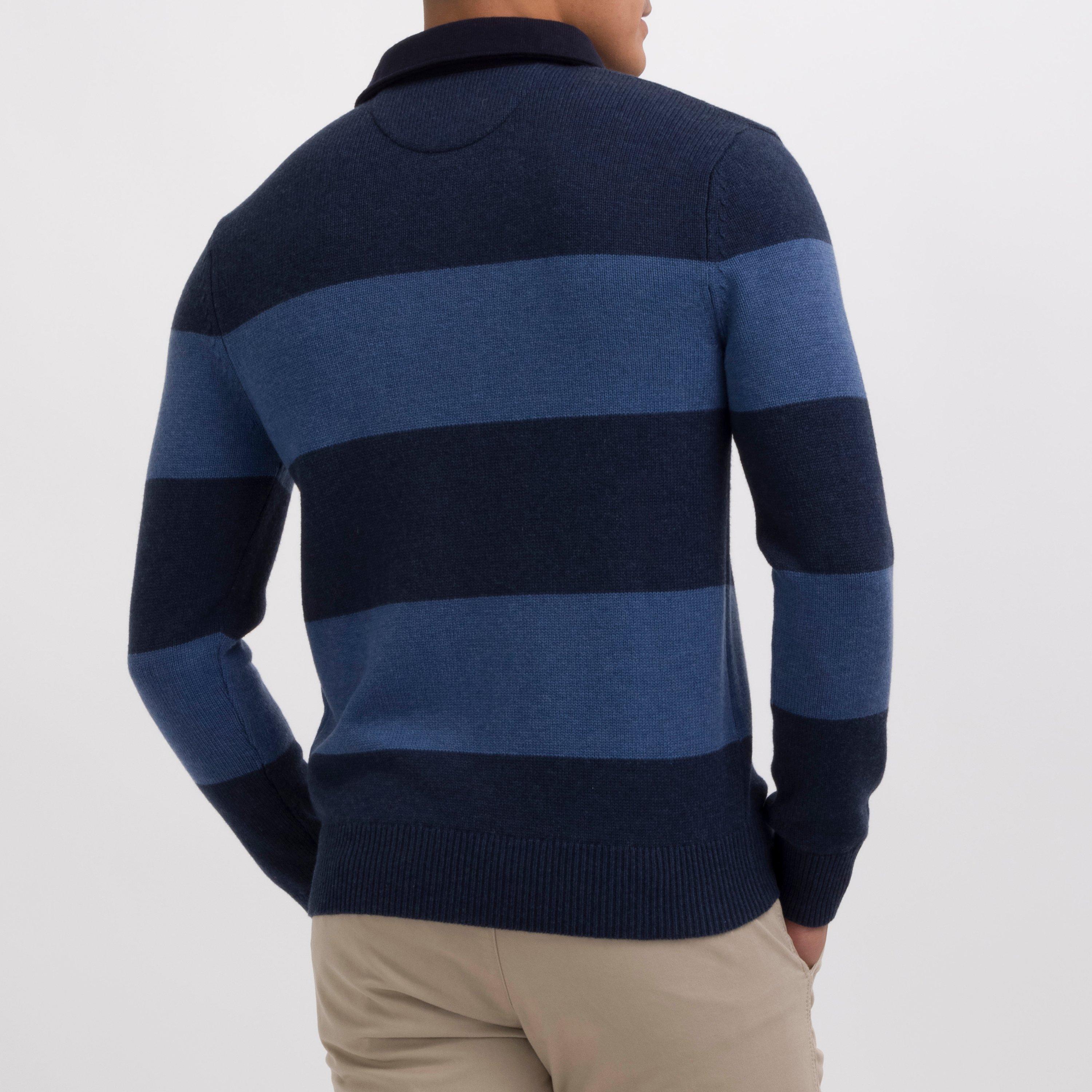 Blf3 - Eden Park - Navy blue polo collar jumper - 3