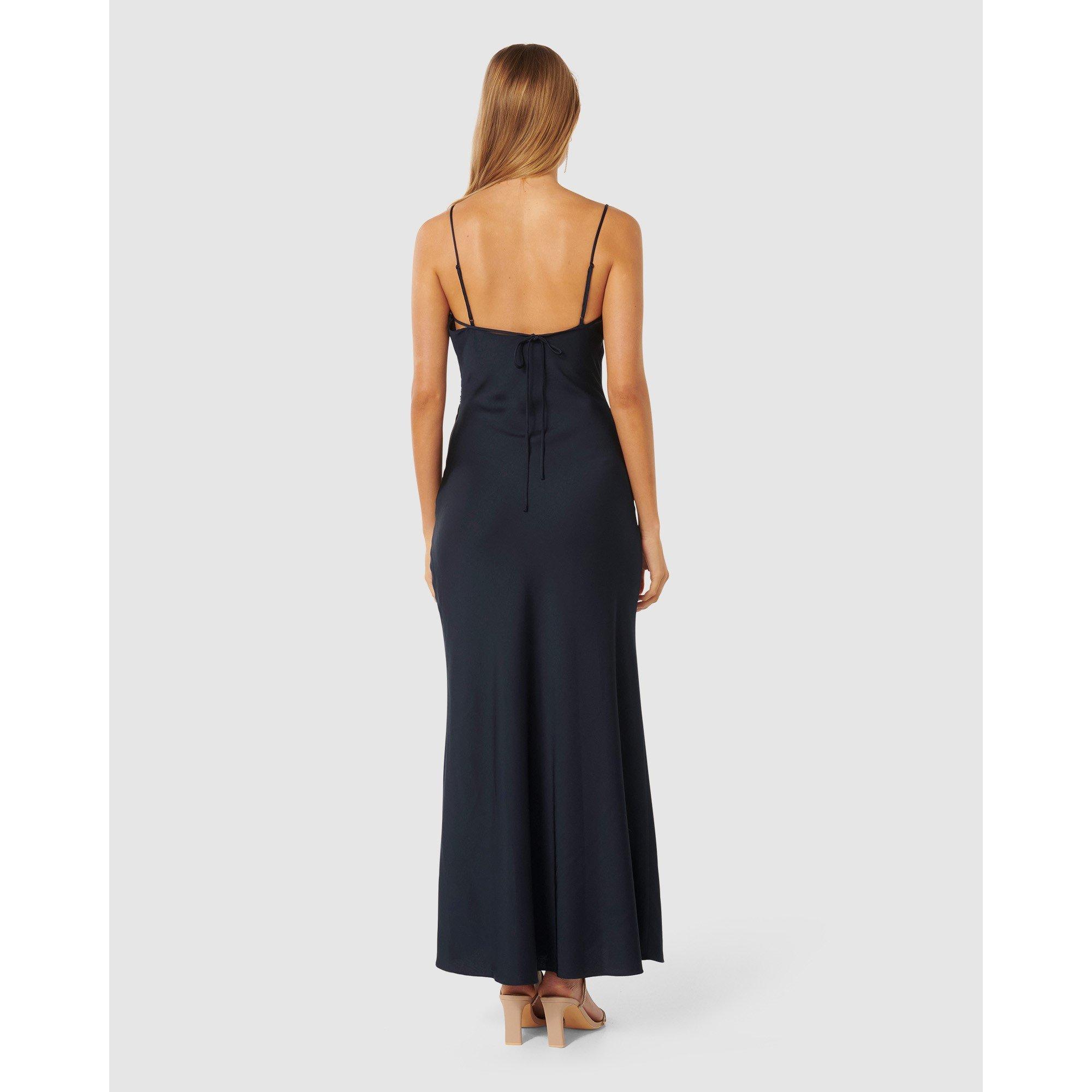 Navy - Forever New - Mia Satin Maxi Dress - 5