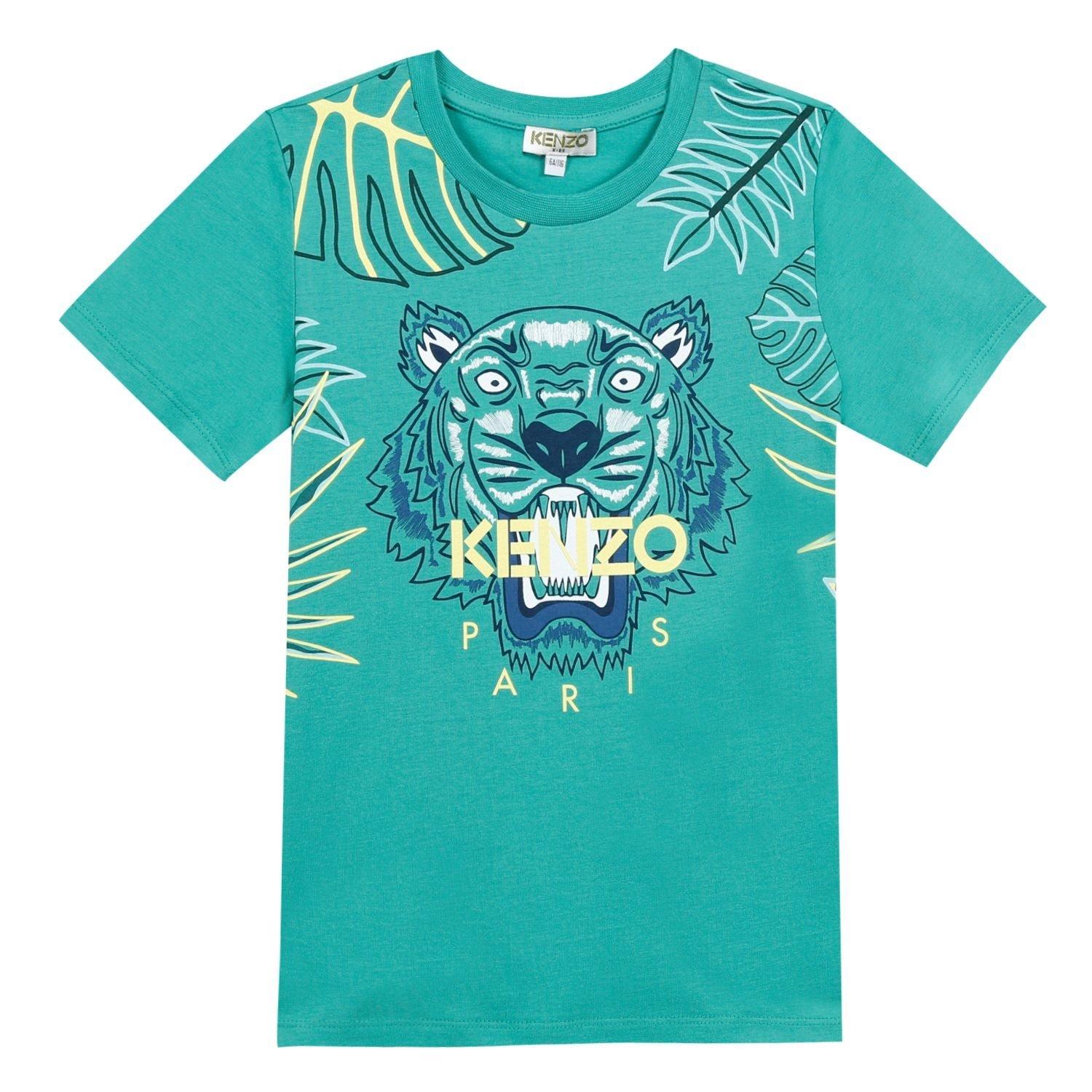 Green - Kenzo - Tiger T-Shirt - 1