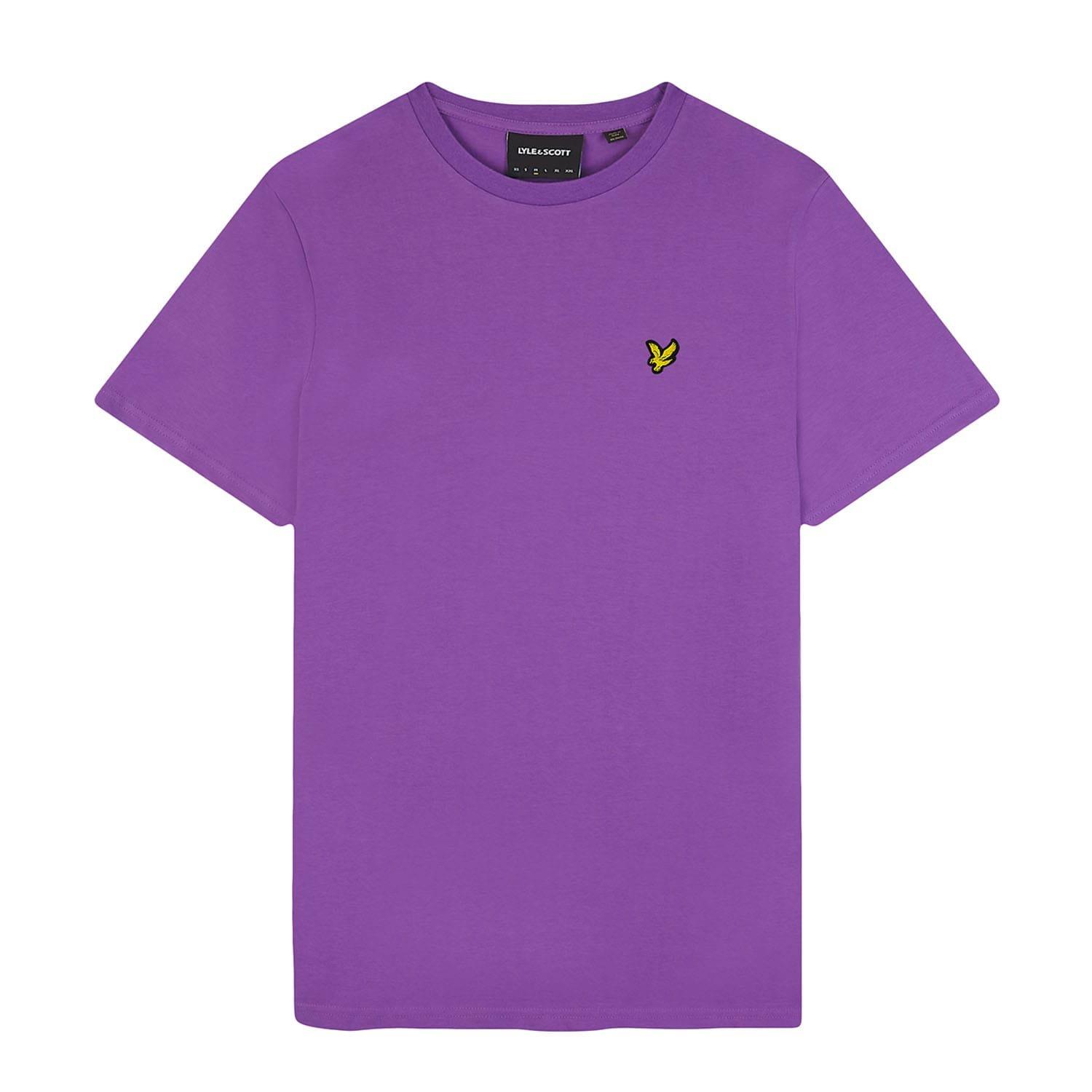 Purple - Lyle and Scott - Plain T-Shirt - 5