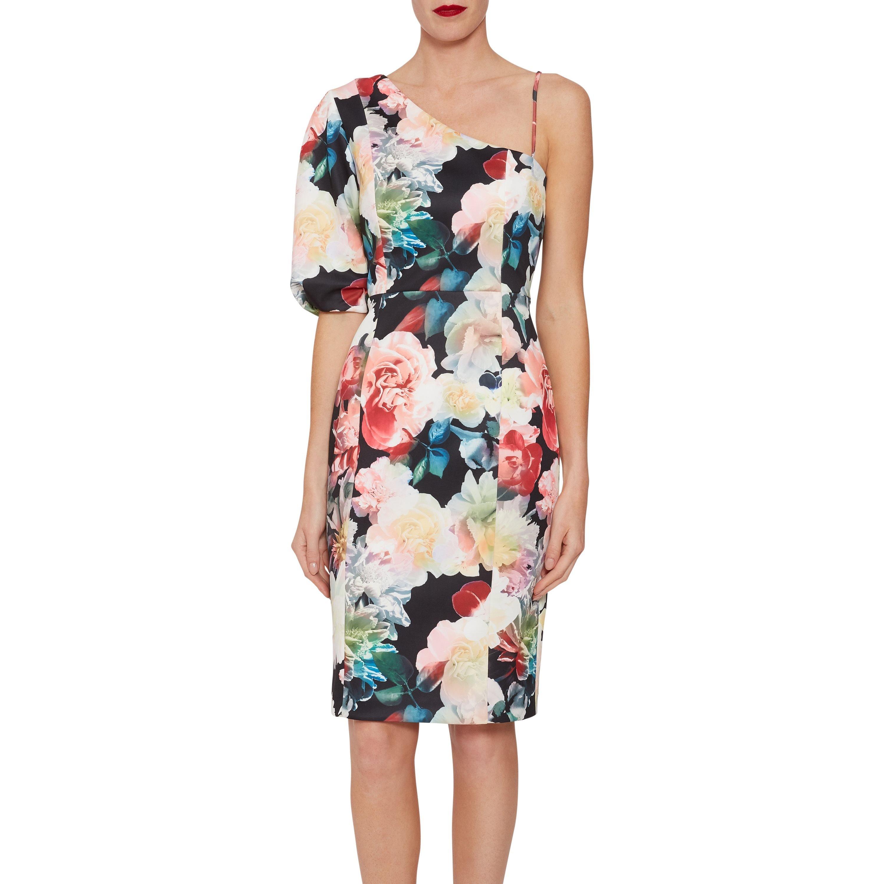Multi-Coloured - Gina Bacconi - Gina Bacconi Lelia Floral Scuba Dress - 2