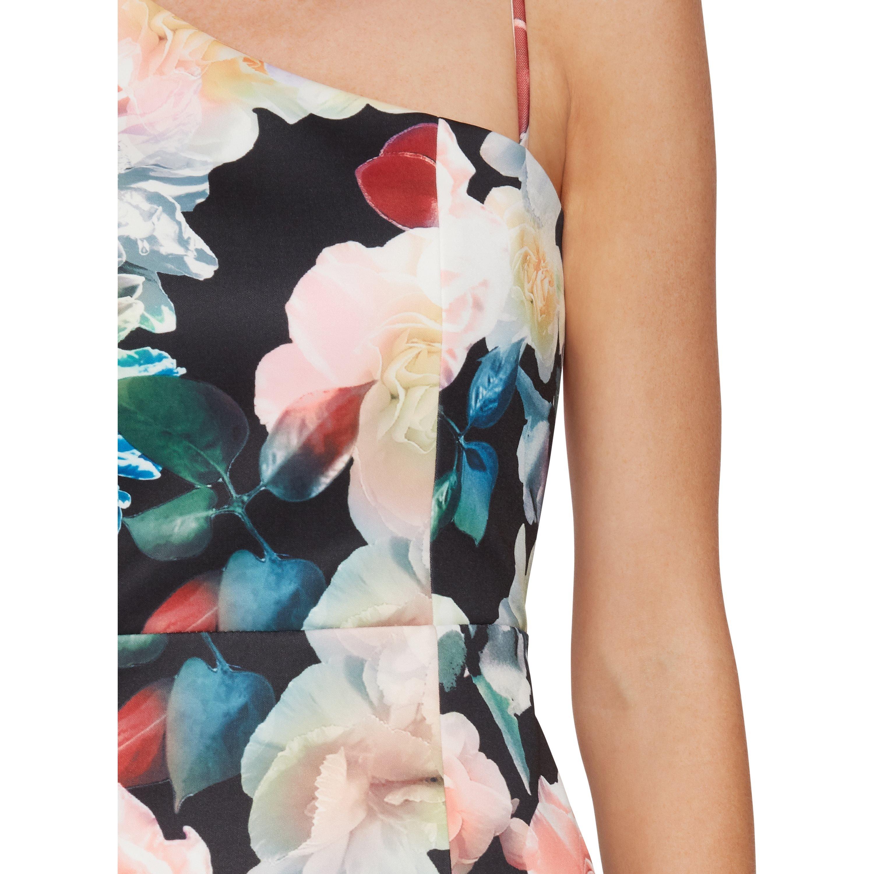 Multi-Coloured - Gina Bacconi - Gina Bacconi Lelia Floral Scuba Dress - 4