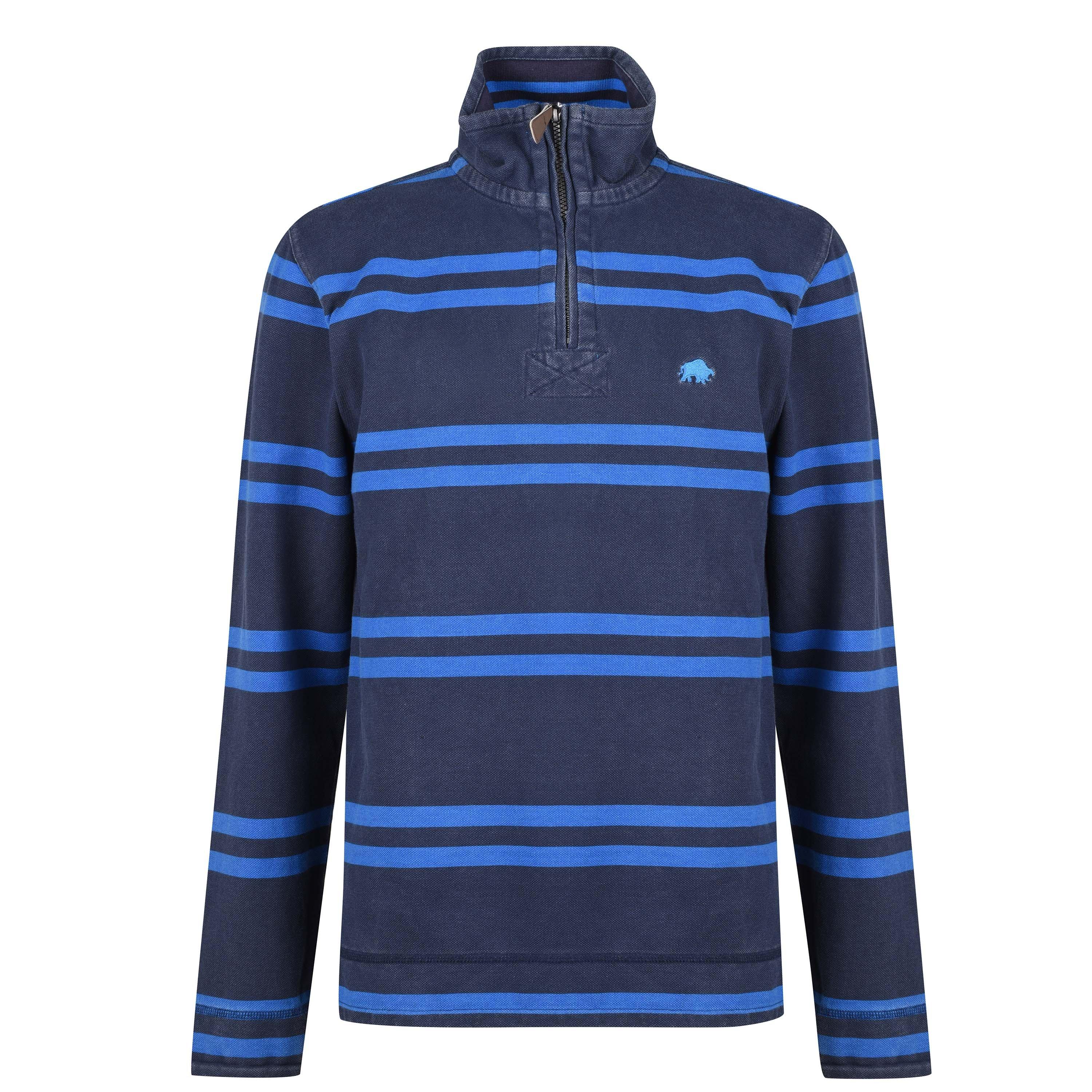 Blue - Raging Bull - Men's Double Stripe Short-Sleeve Polo Shirt - 1