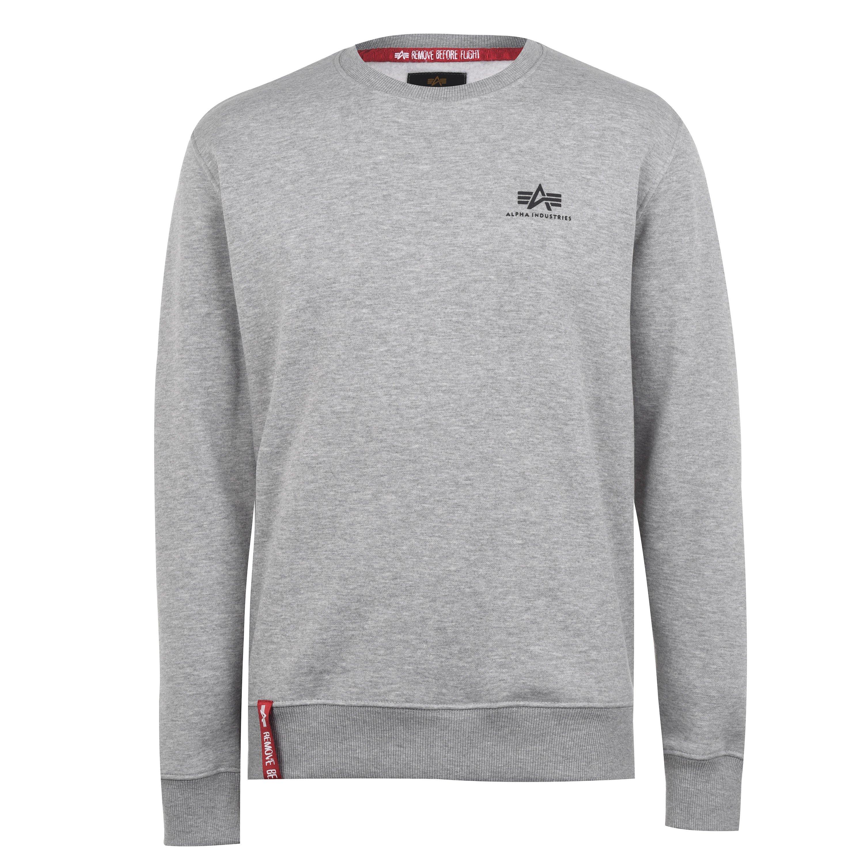 17 Grau Heather - Alpha Industries - Basic Small Logo Sweatshirt